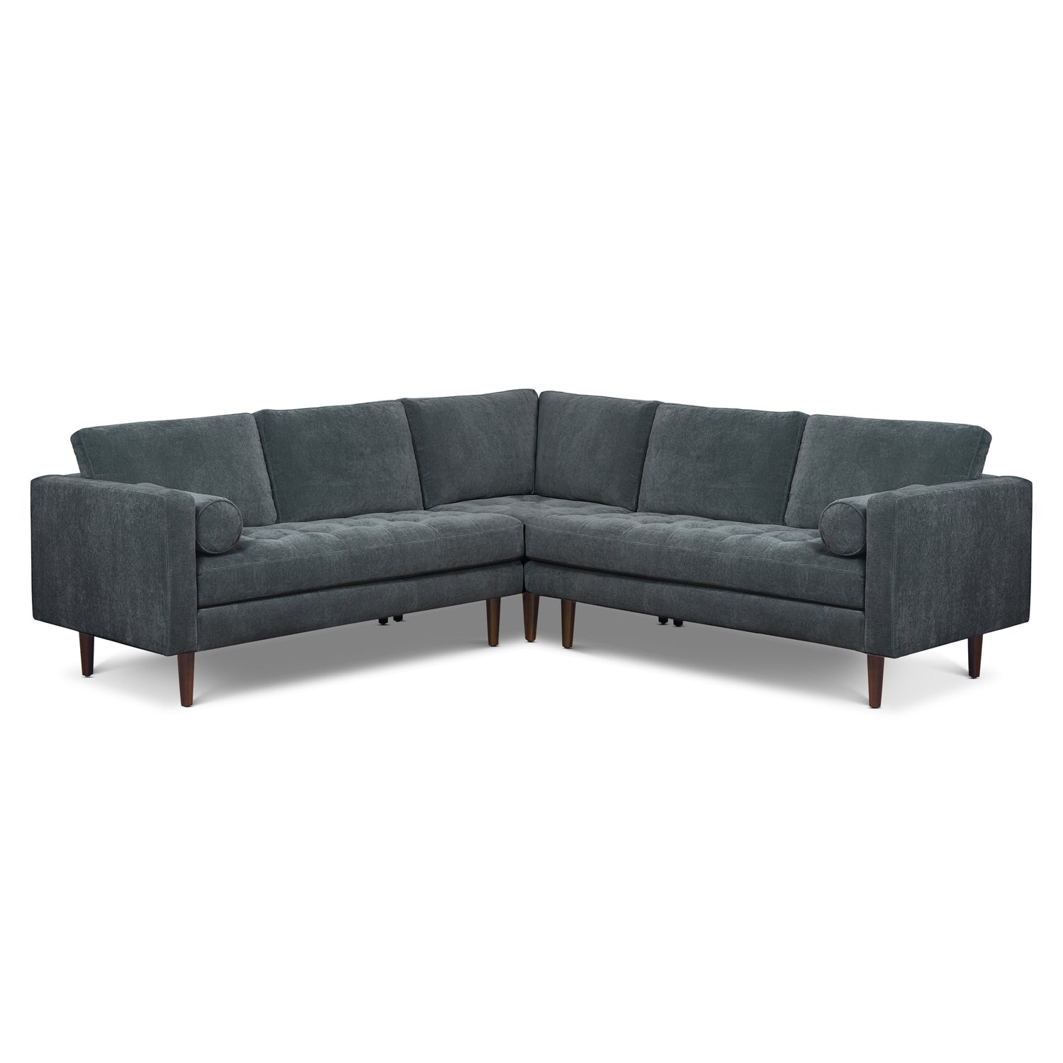 Napa Velvet Corner Sectional Sofa | Boreal Blue 