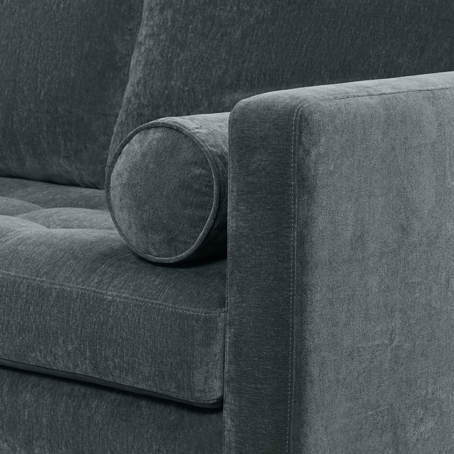 Napa Velvet Corner Sectional Sofa | Boreal Blue 