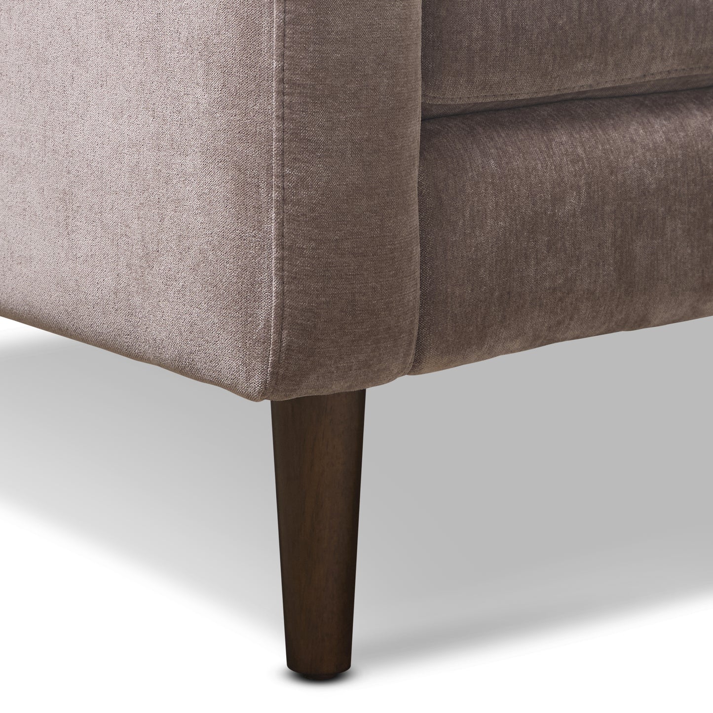 Napa Velvet Corner Sectional Sofa | Willow Brown