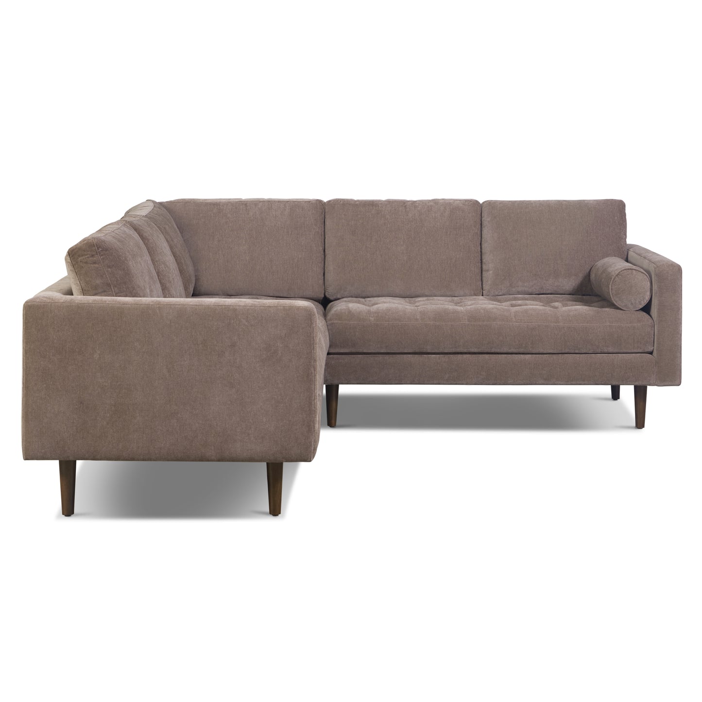 Napa Velvet Corner Sectional Sofa | Willow Brown
