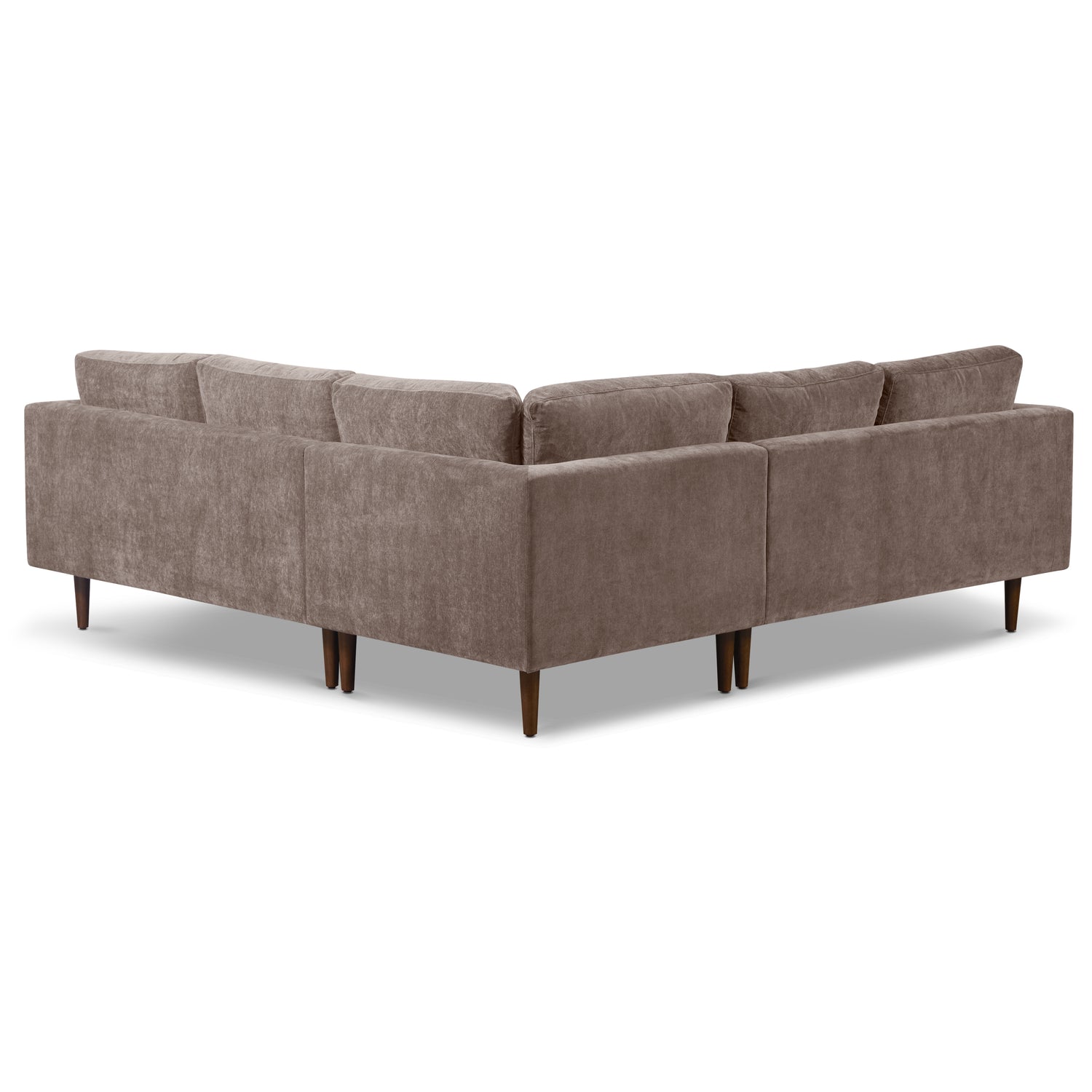 Napa Velvet Corner Sectional Sofa | Willow Brown 