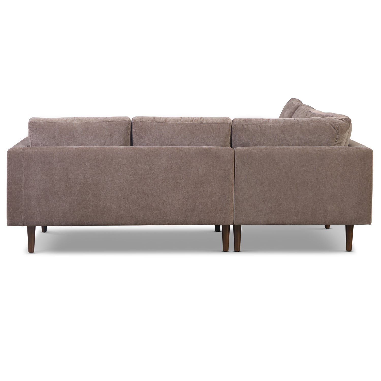 Napa Velvet Corner Sectional Sofa | Willow Brown 
