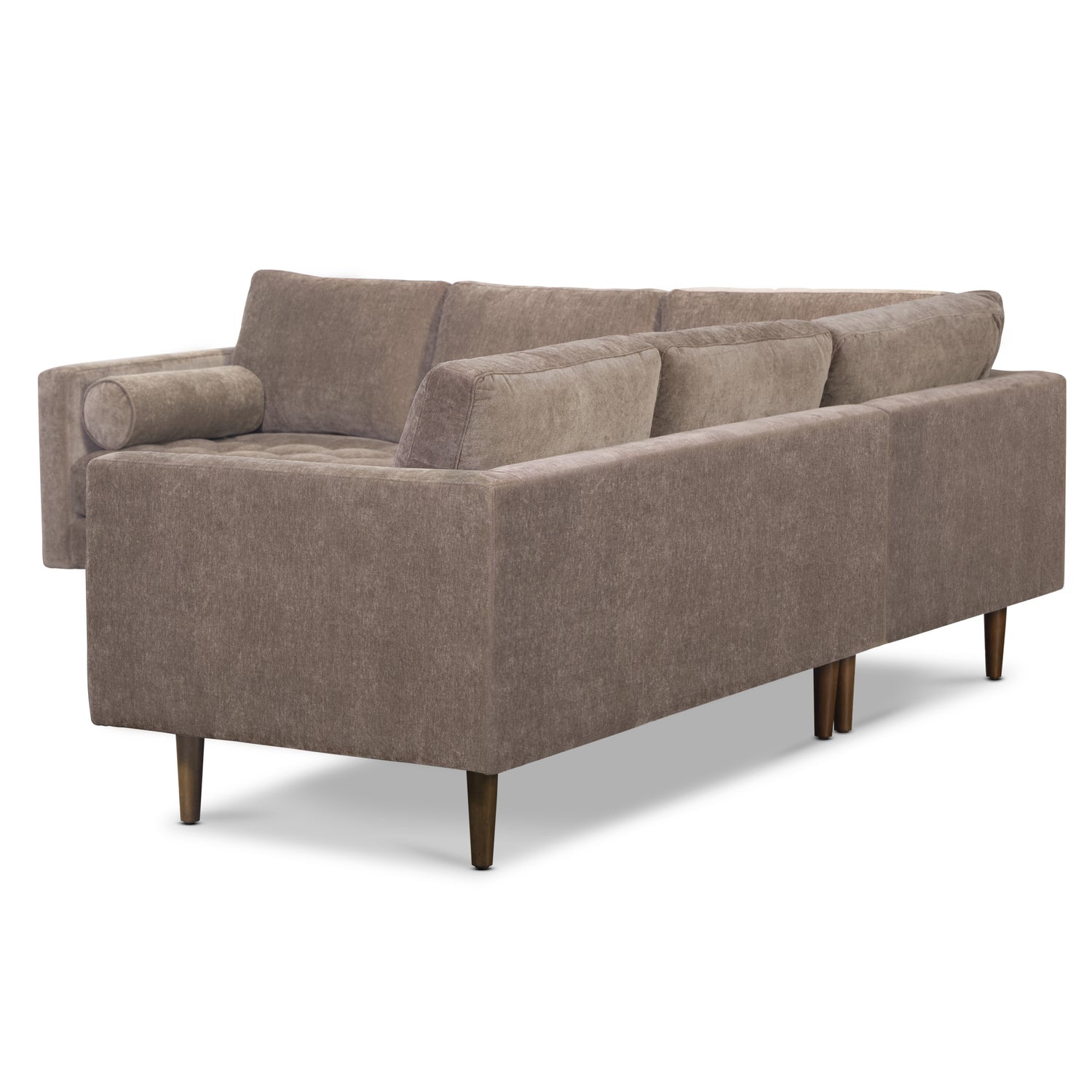 Napa Velvet Corner Sectional Sofa | Willow Brown 