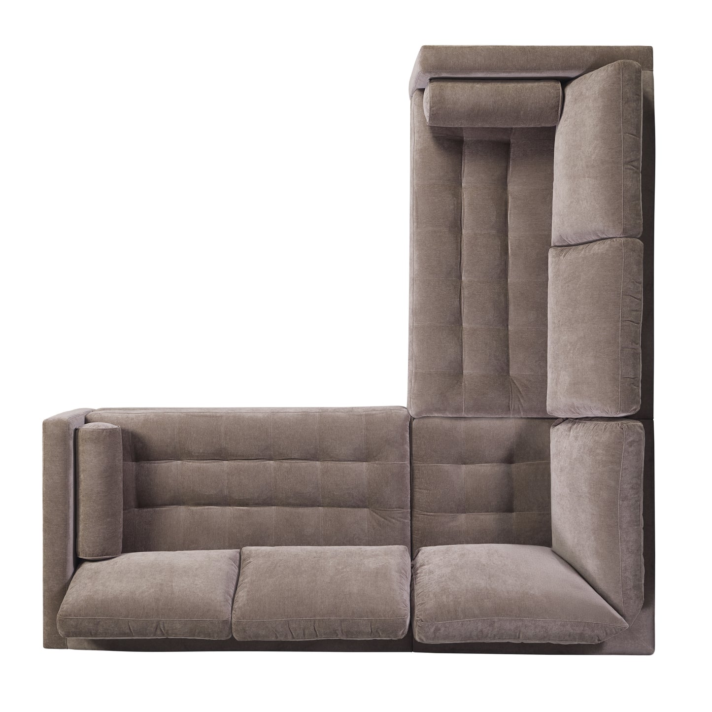Napa Velvet Corner Sectional Sofa | Willow Brown