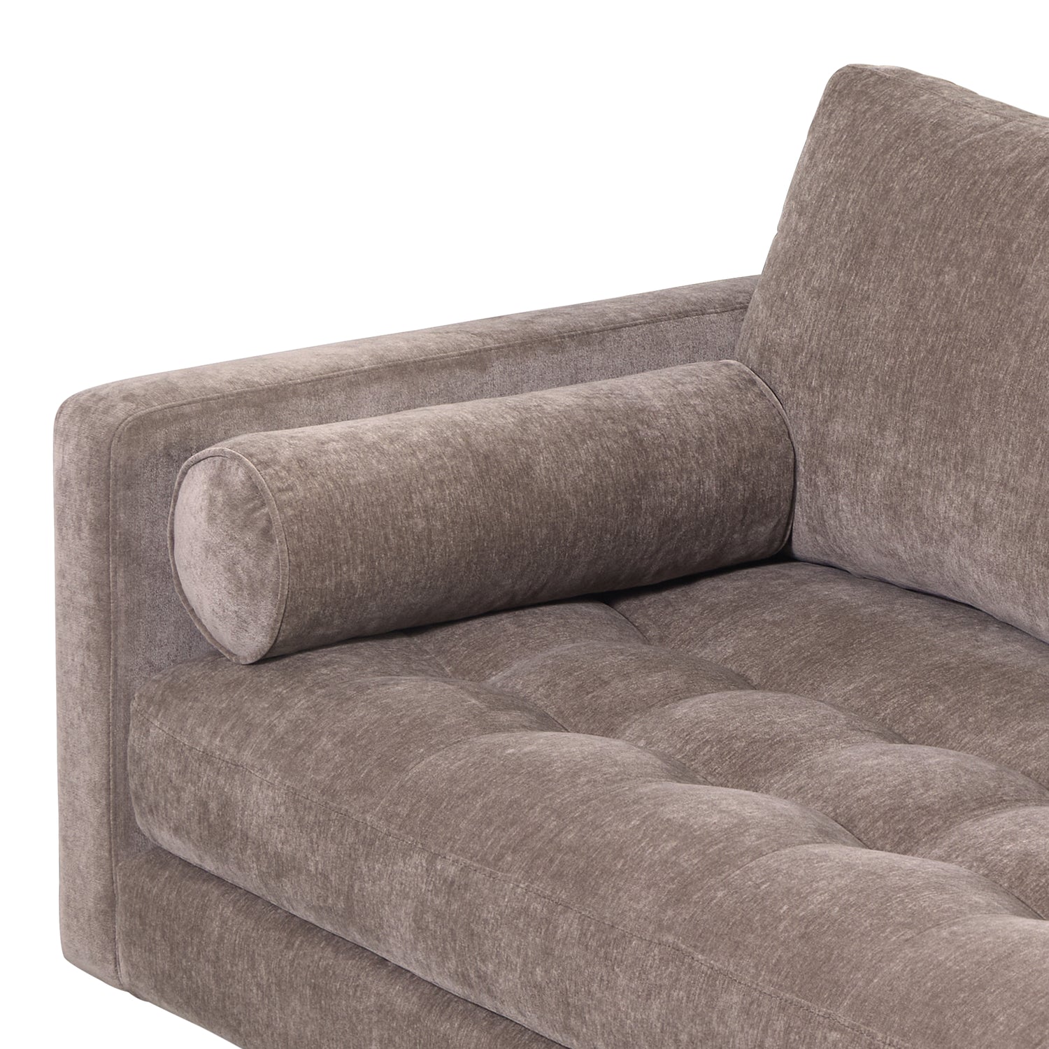 Napa Velvet Corner Sectional Sofa | Willow Brown 