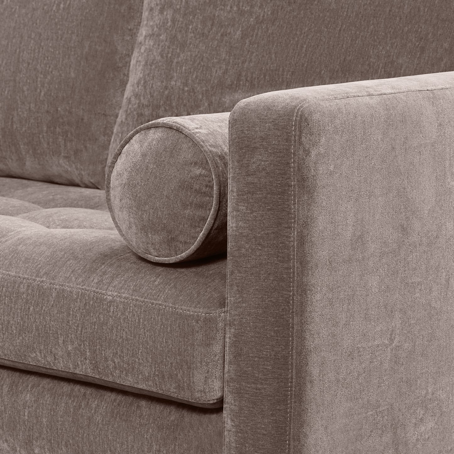 Napa Velvet Corner Sectional Sofa | Willow Brown