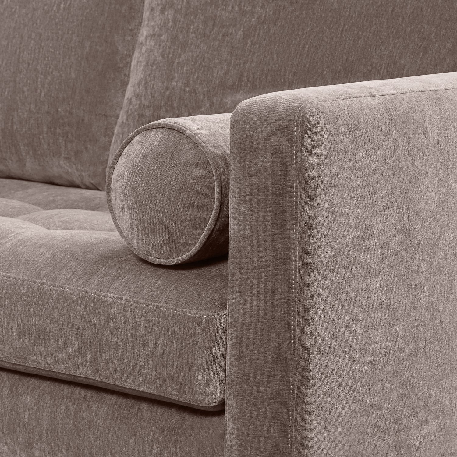 Napa Velvet Corner Sectional Sofa | Willow Brown 