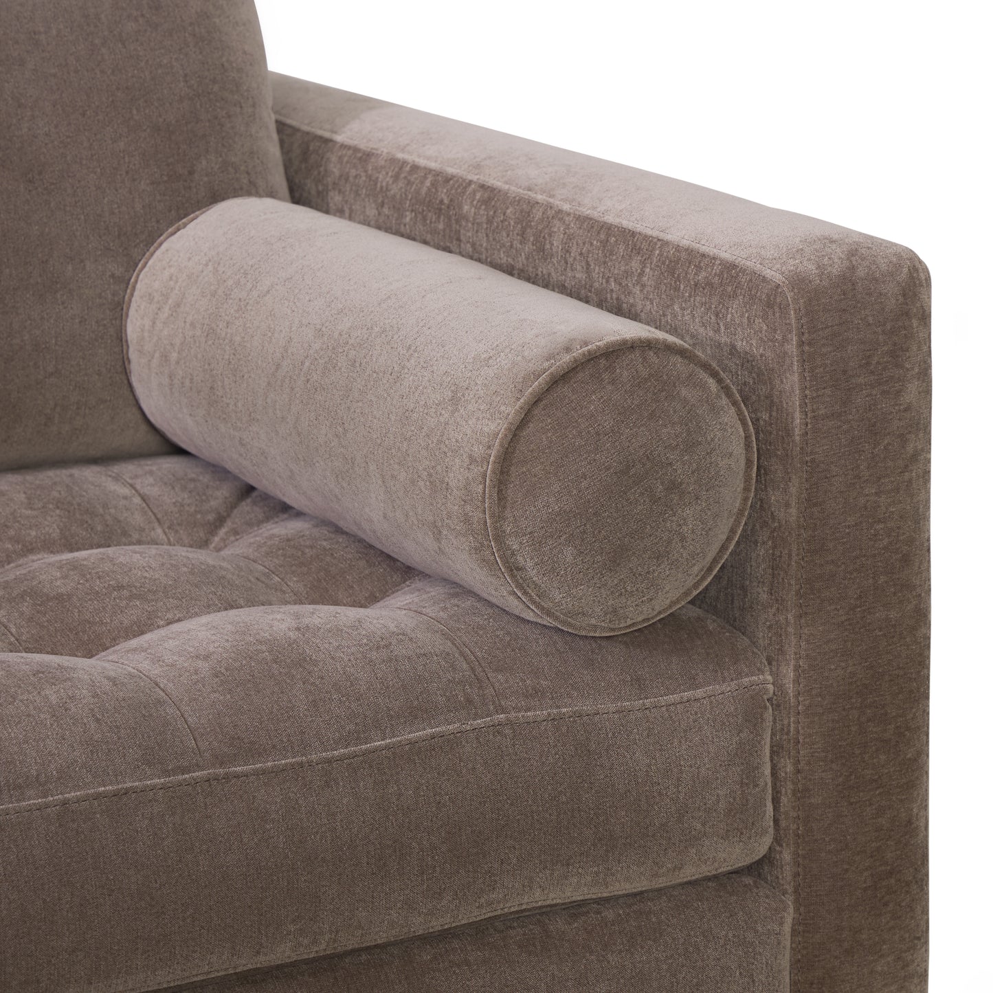 Napa Velvet Corner Sectional Sofa | Willow Brown