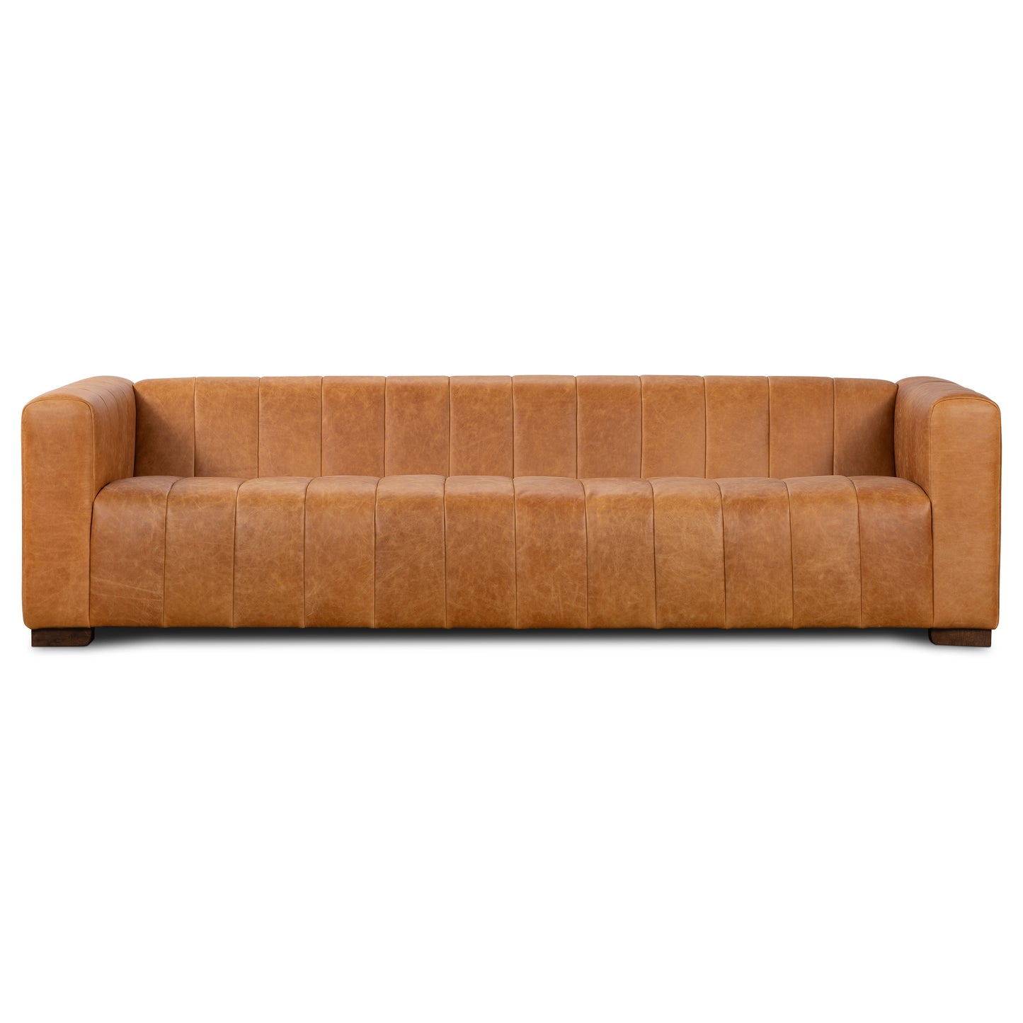 Canale 99" Leather Sofa | Cognac Tan