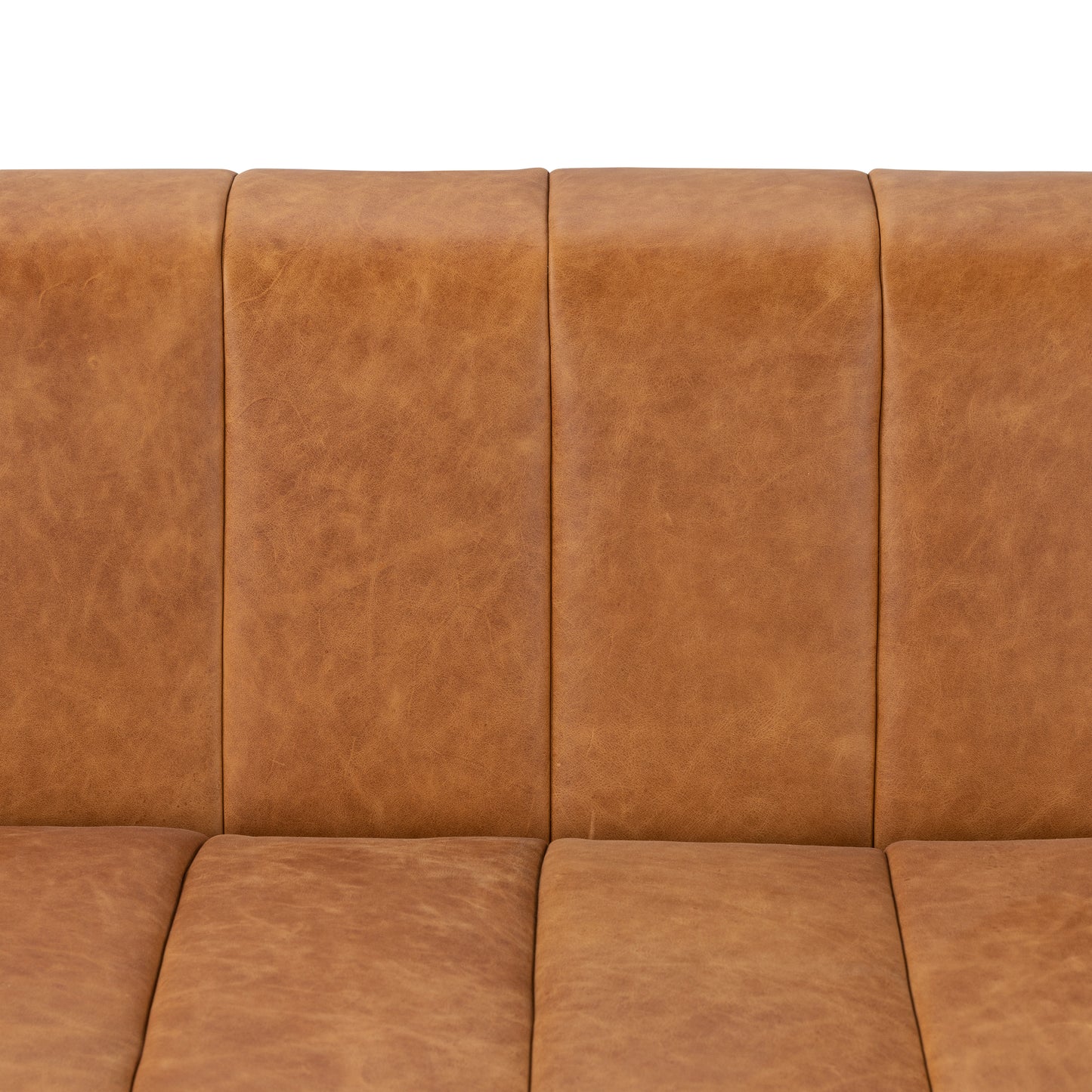 Canale 99" Leather Sofa | Cognac Tan