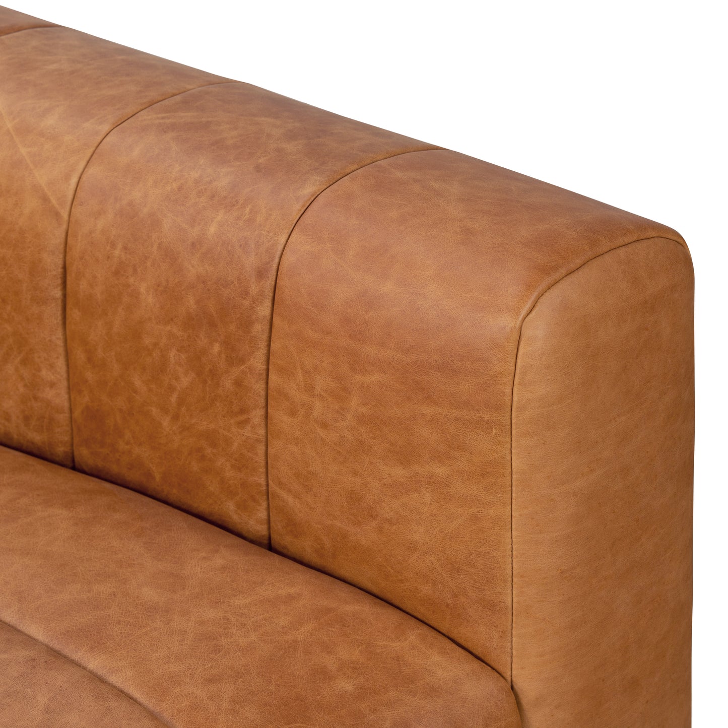 Canale 99" Leather Sofa | Cognac Tan