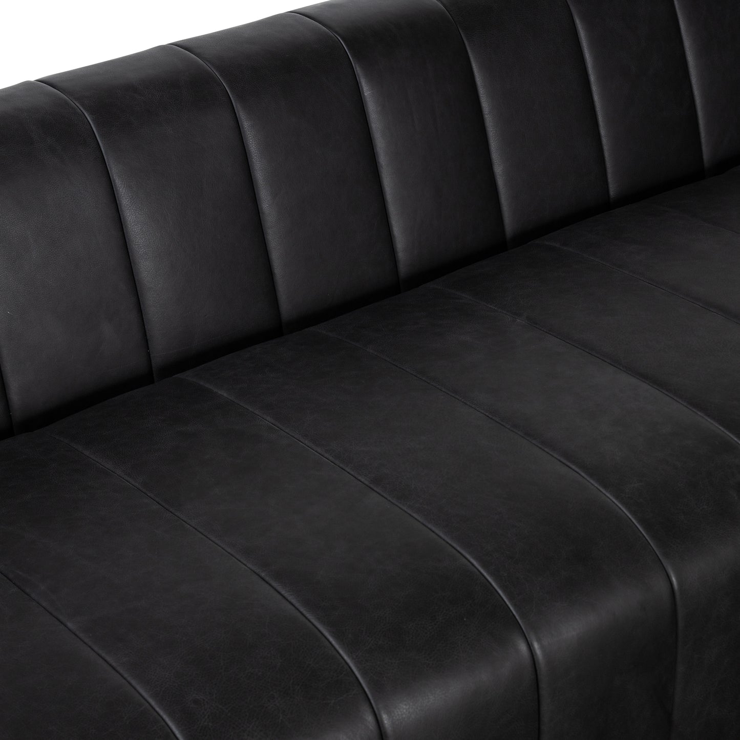 Canale 99" Leather Sofa | Onyx Black