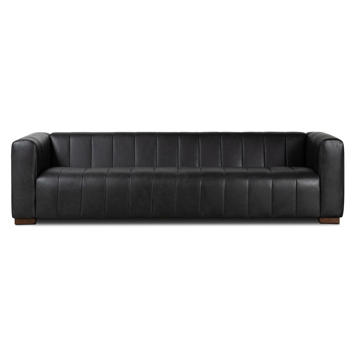 Canale 99" Leather Sofa | Onyx Black