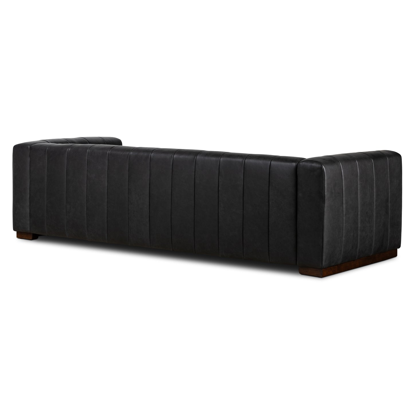Canale 99" Leather Sofa | Onyx Black