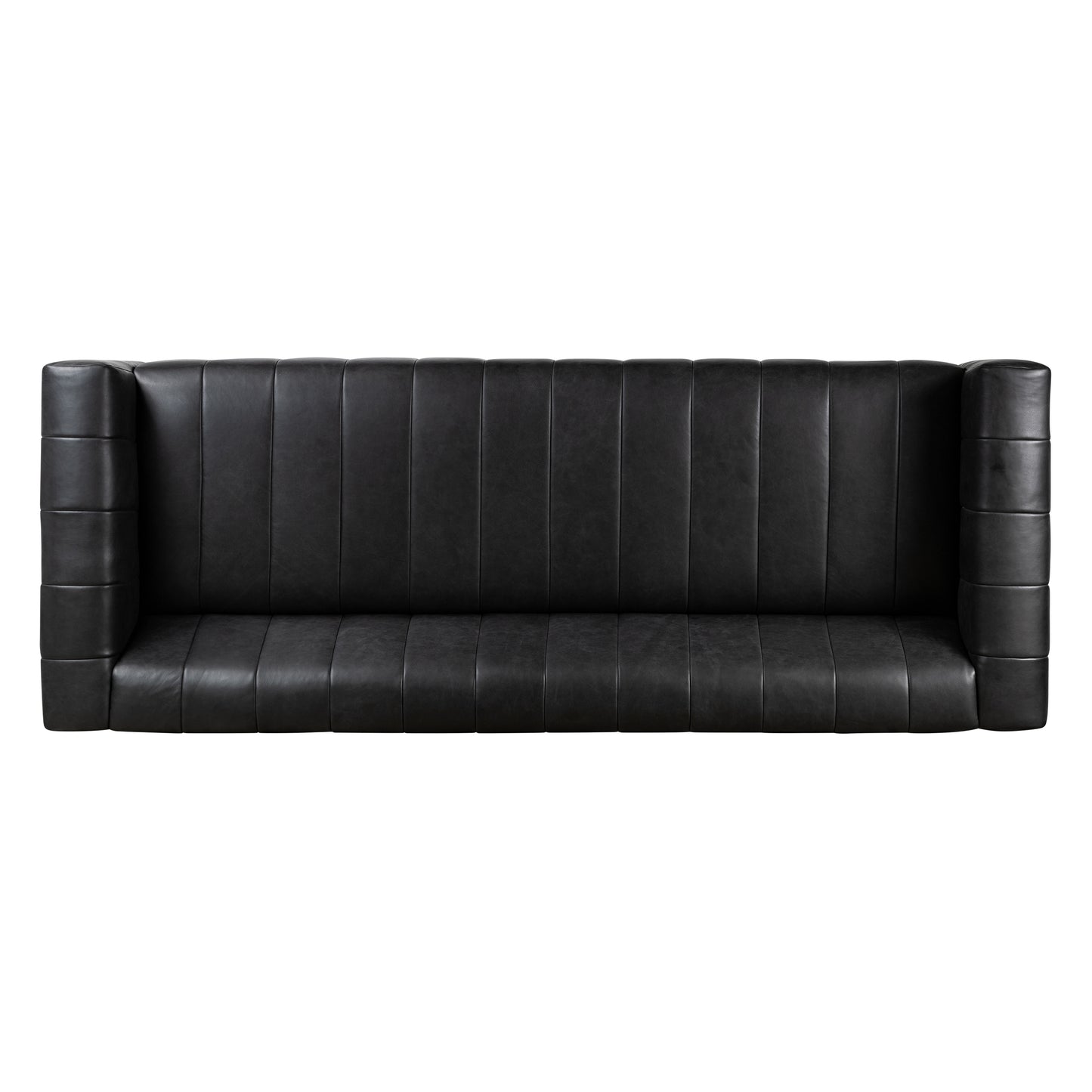 Canale 99" Leather Sofa | Onyx Black