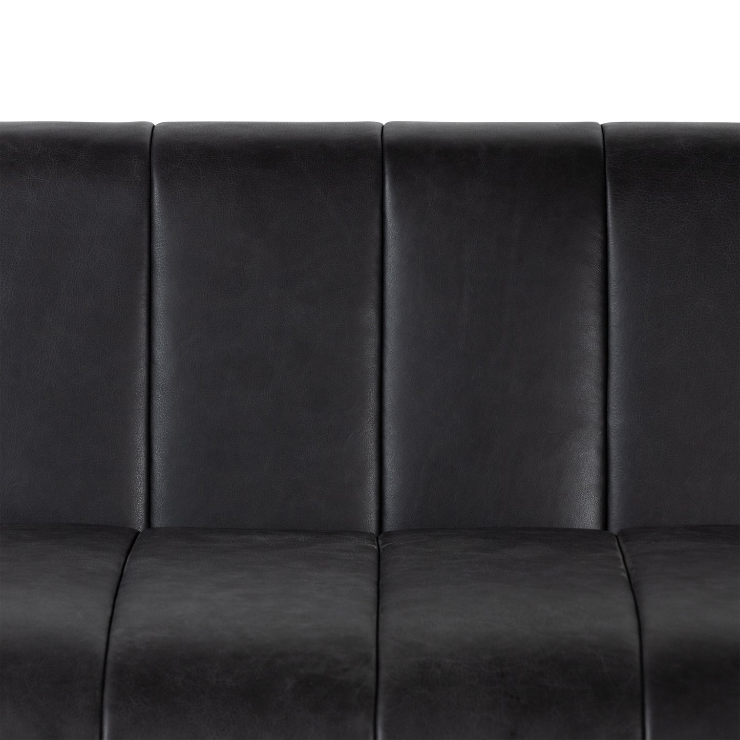 Canale 99" Leather Sofa | Onyx Black