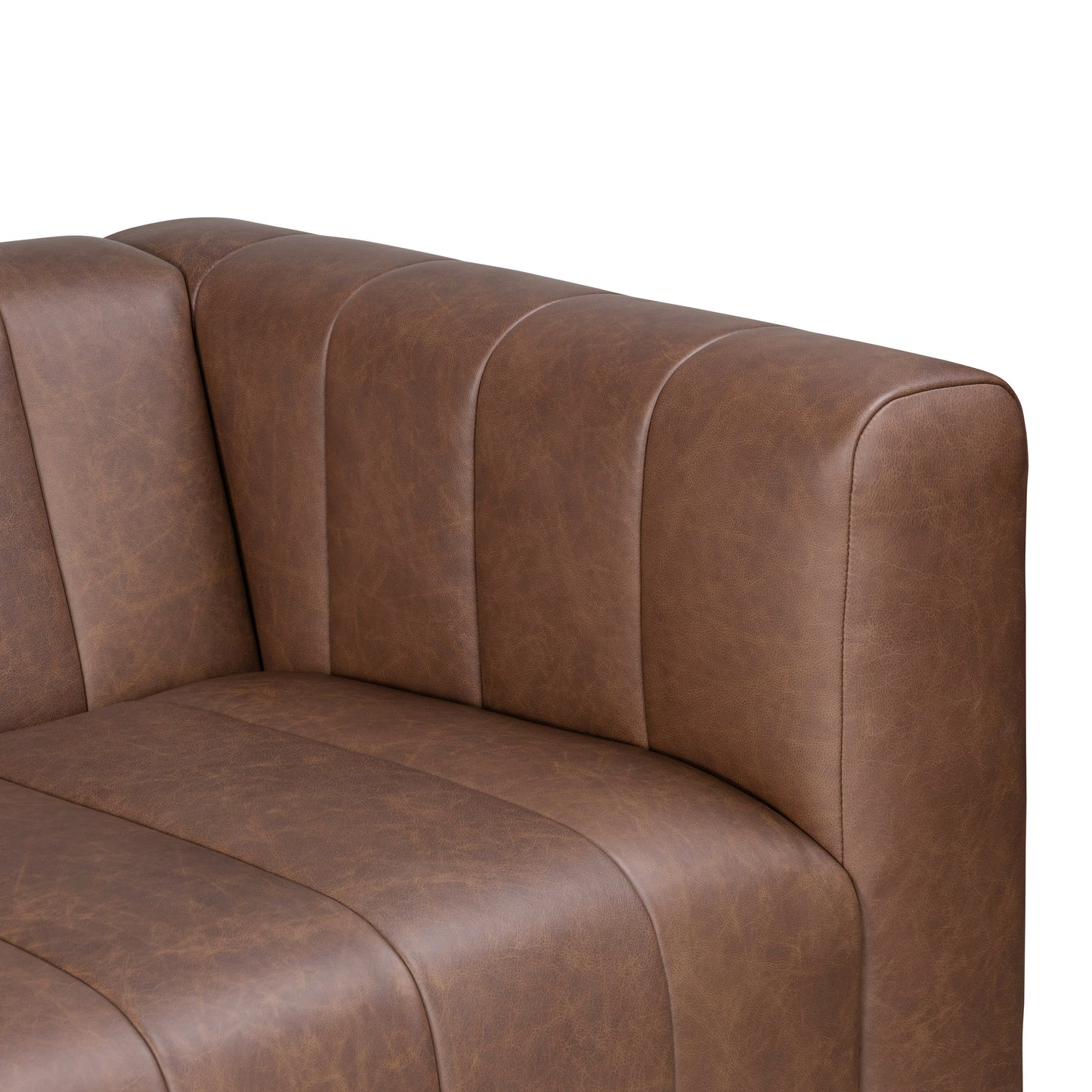 Canale 99" Leather Sofa | Caramel Brown