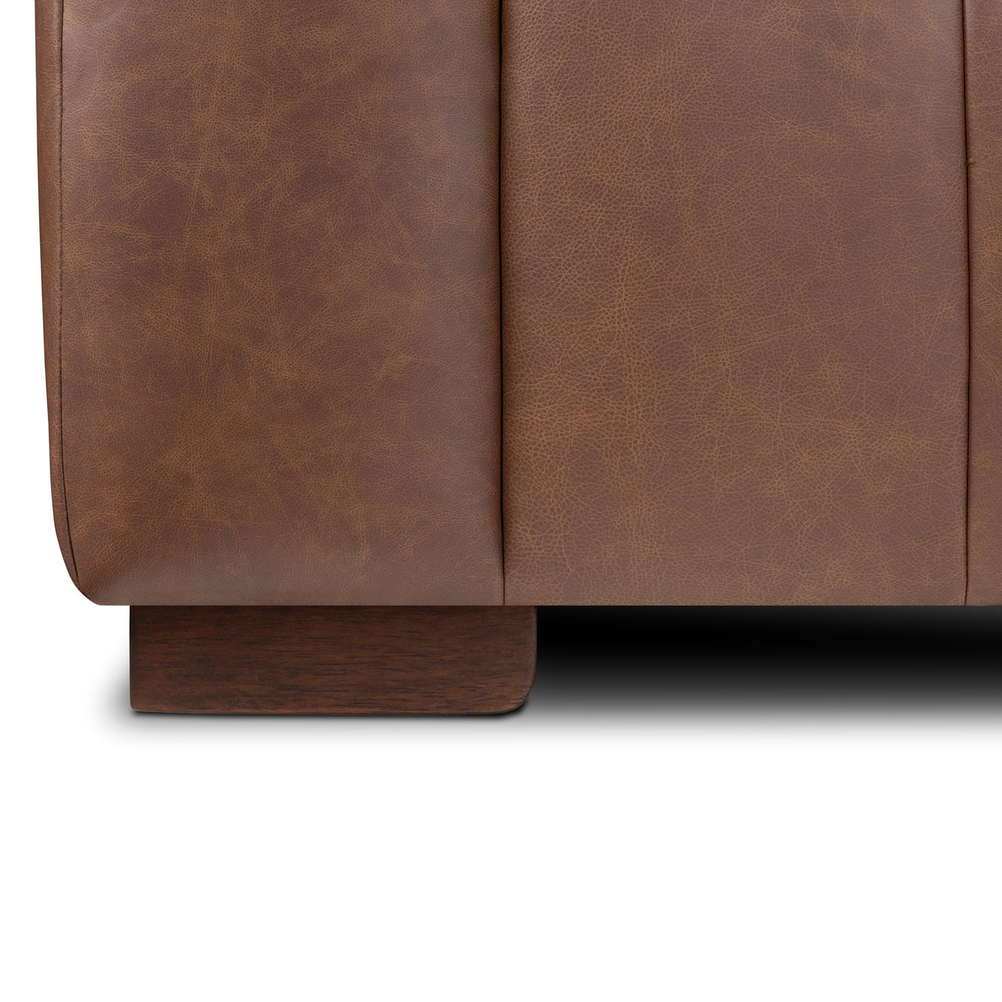 Canale 99" Leather Sofa | Caramel Brown