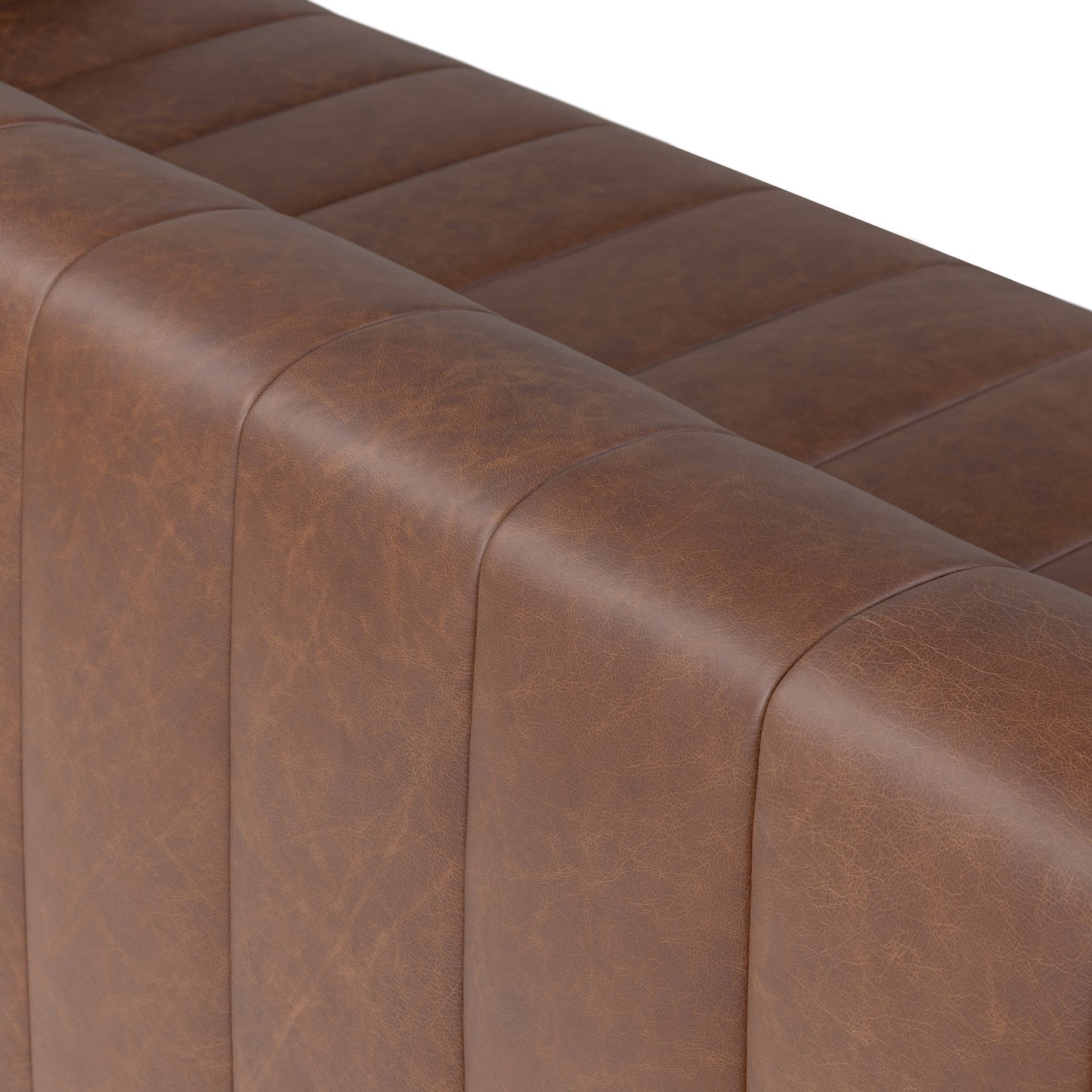 Canale 99" Leather Sofa | Caramel Brown