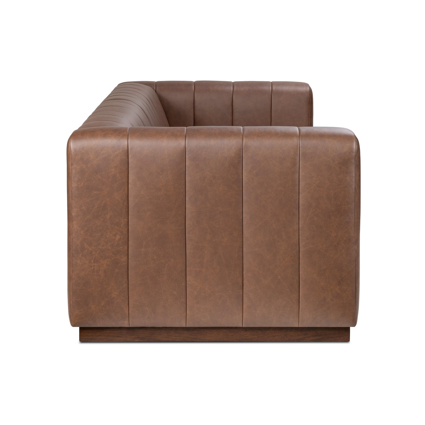 Canale 99" Leather Sofa | Caramel Brown