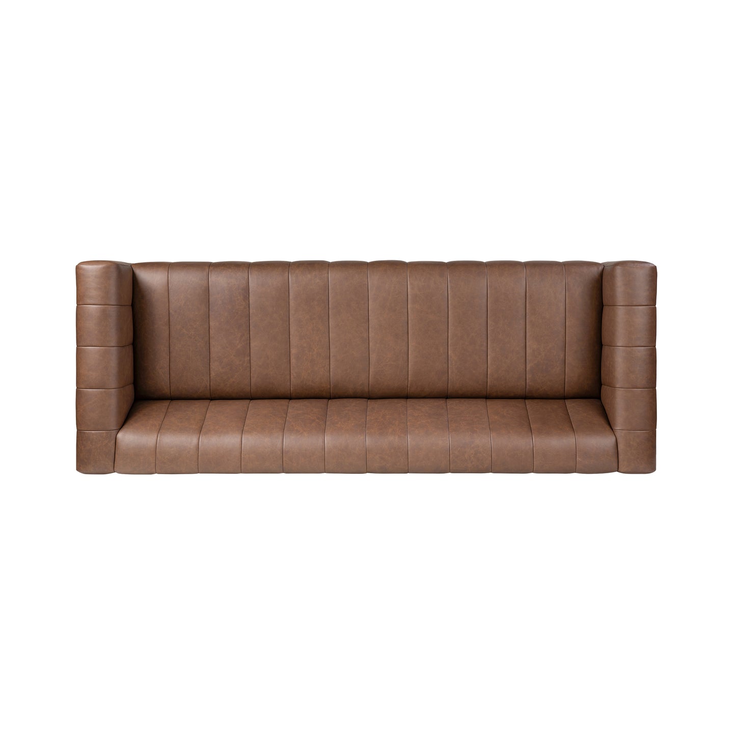 Canale 99" Leather Sofa | Caramel Brown