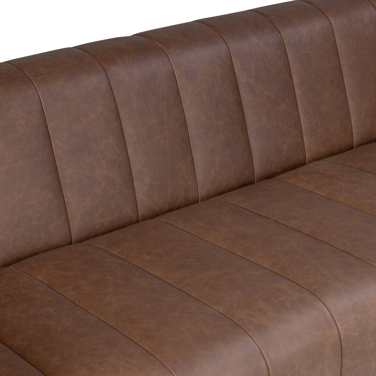 Canale 99" Leather Sofa | Caramel Brown