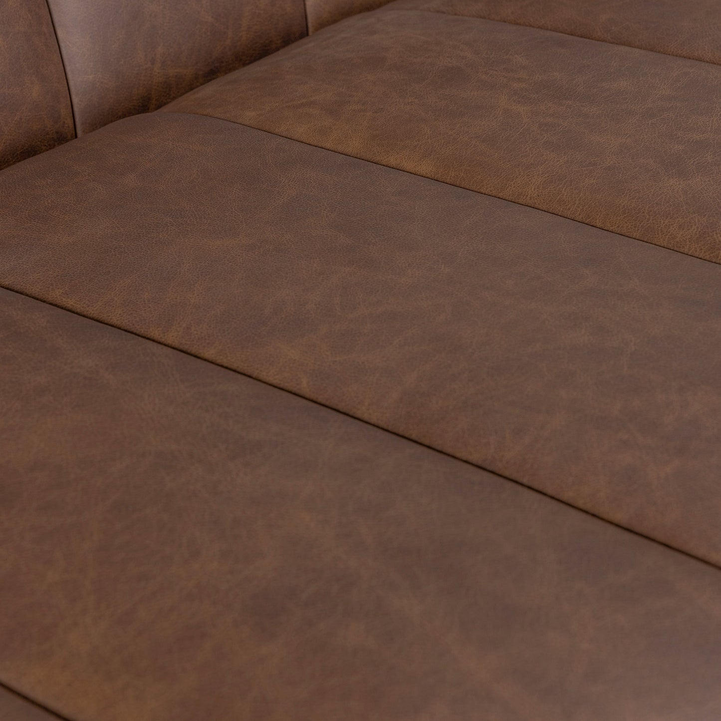 Canale 99" Leather Sofa | Caramel Brown