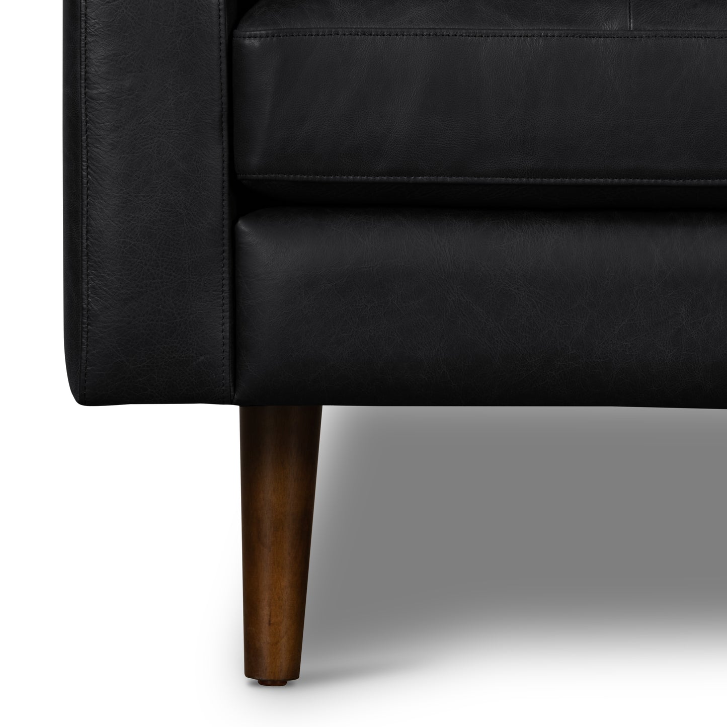 Napa Leather Lounge Chair | Onyx Black | Set of 2