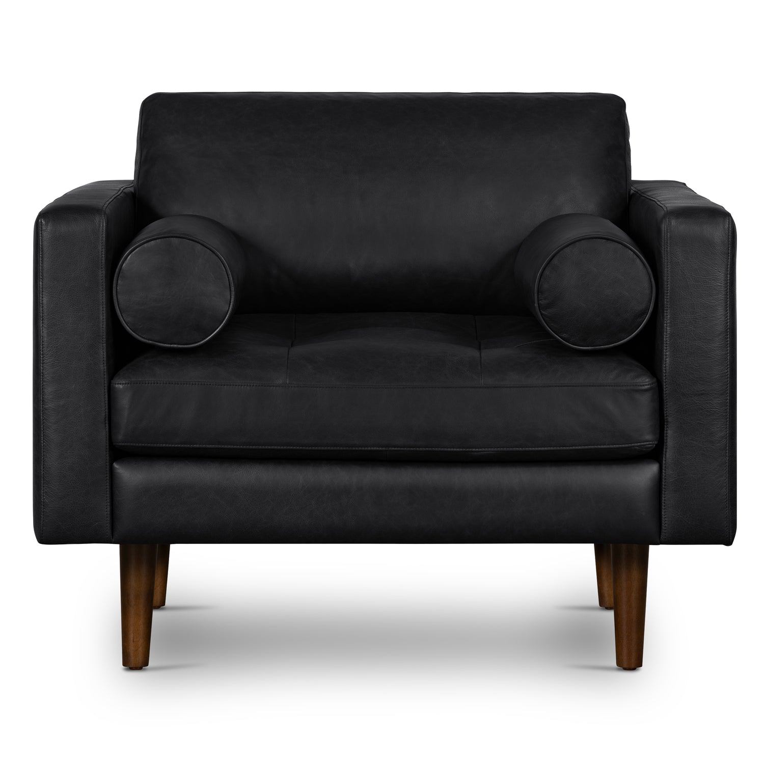 Napa Leather Lounge Chair | Onyx Black | Set of 2 
