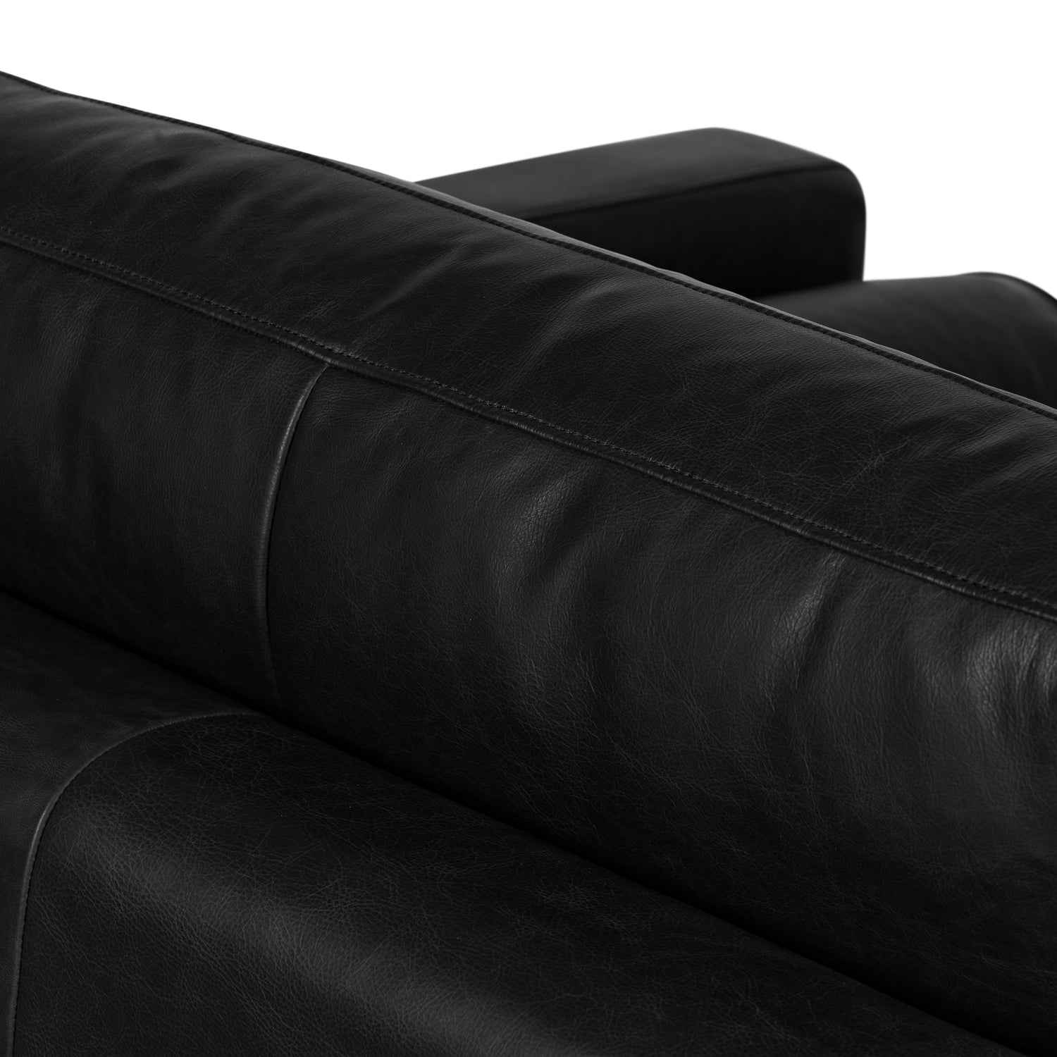 Napa Leather Lounge Chair | Onyx Black | Single 