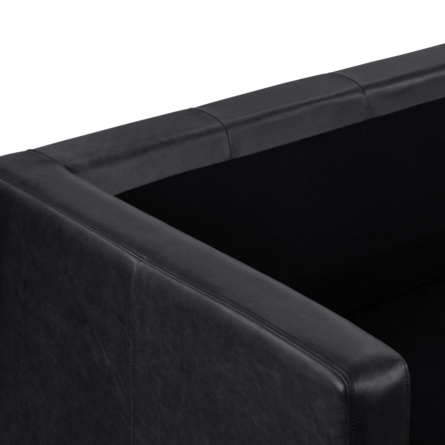 Napa 88.5” Leather Sofa | Onyx Black