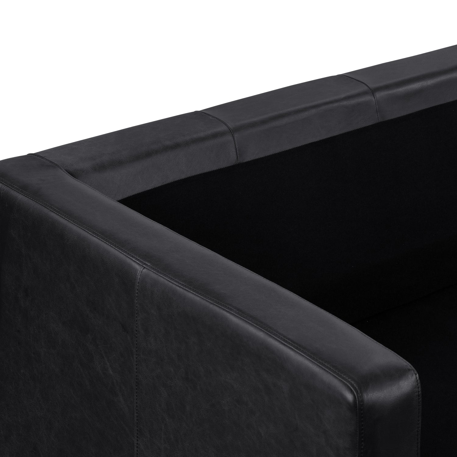 Napa 88.5” Leather Sofa | Onyx Black 