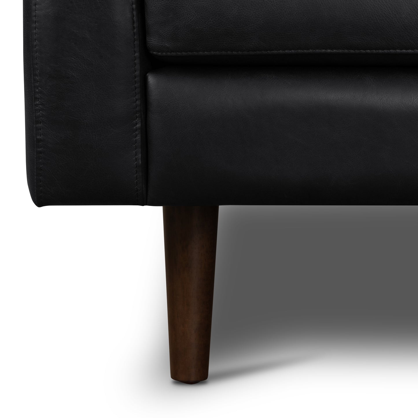 Napa 88.5” Leather Sofa | Onyx Black