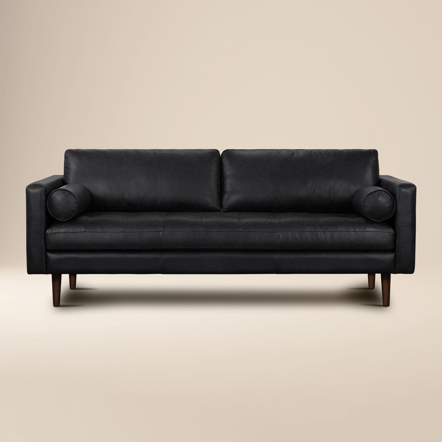 Napa 88.5” Leather Sofa | Onyx Black