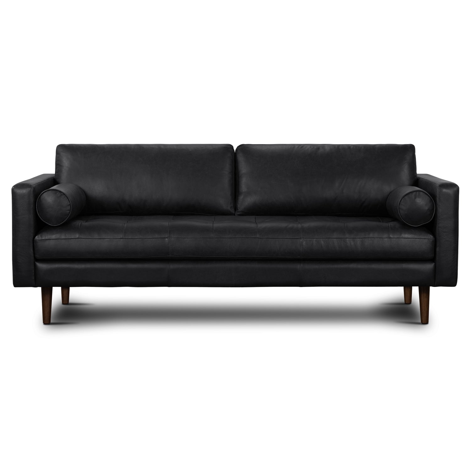 Napa 88.5” Leather Sofa | Onyx Black 