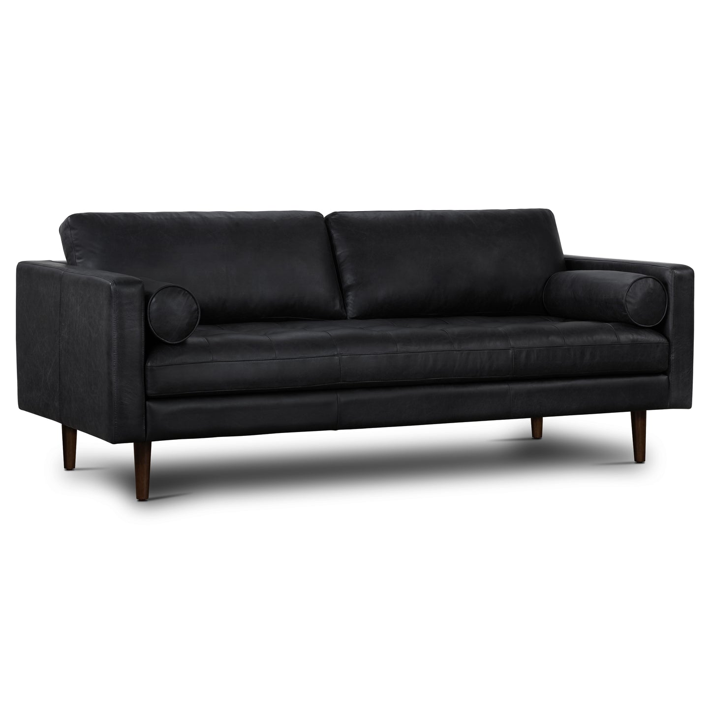 Napa 88.5” Leather Sofa | Onyx Black