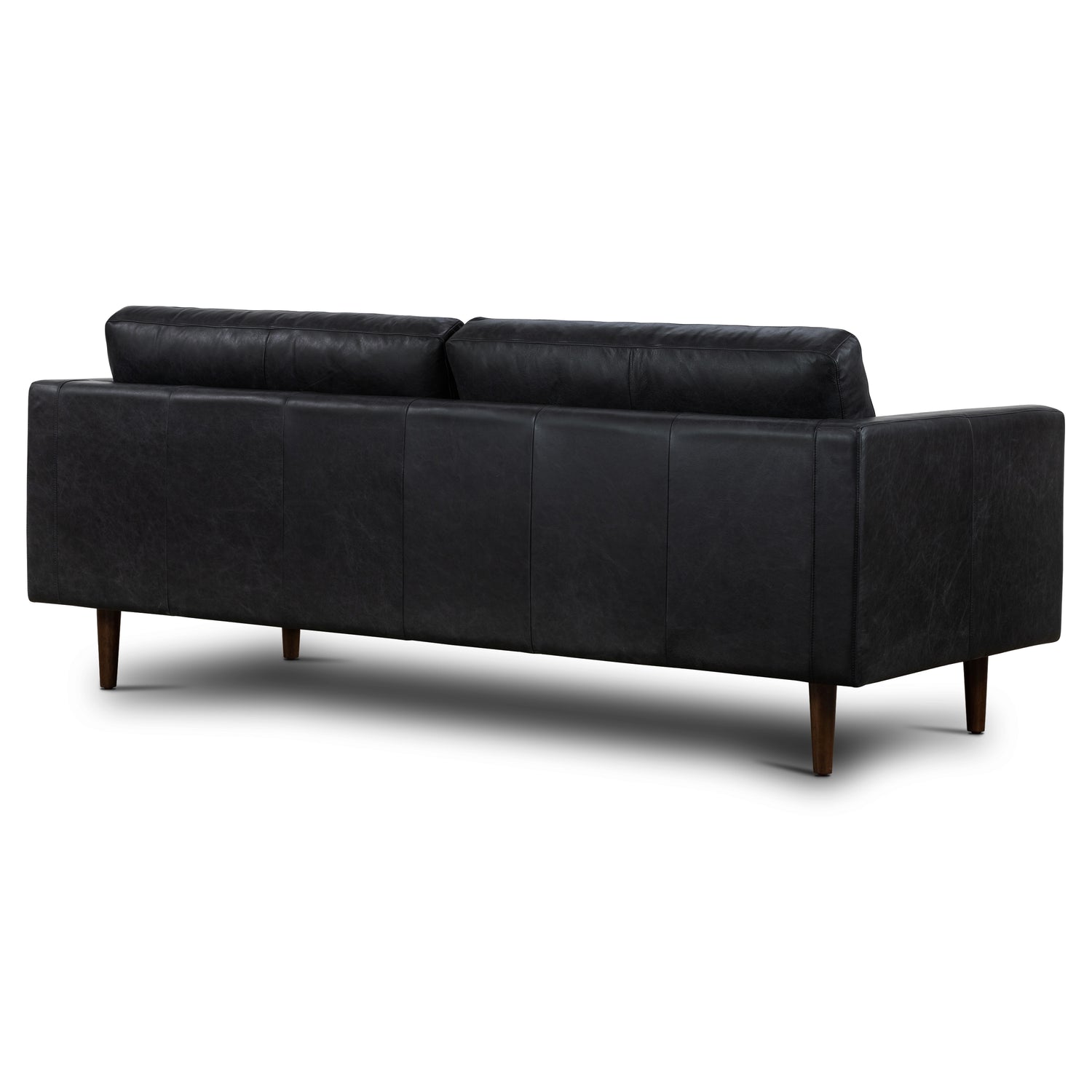 Napa 88.5” Leather Sofa | Onyx Black 