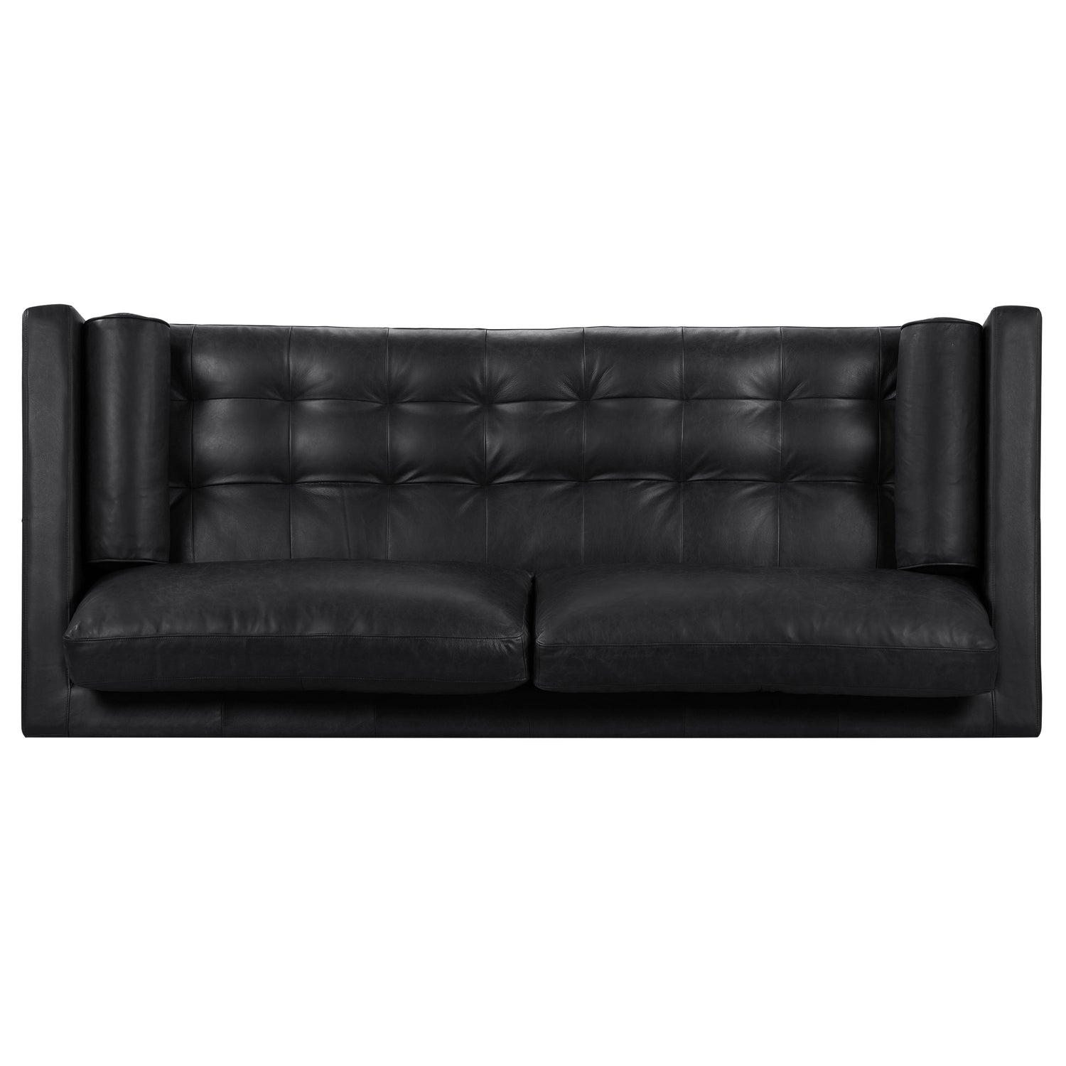 Napa 88.5” Leather Sofa | Onyx Black 