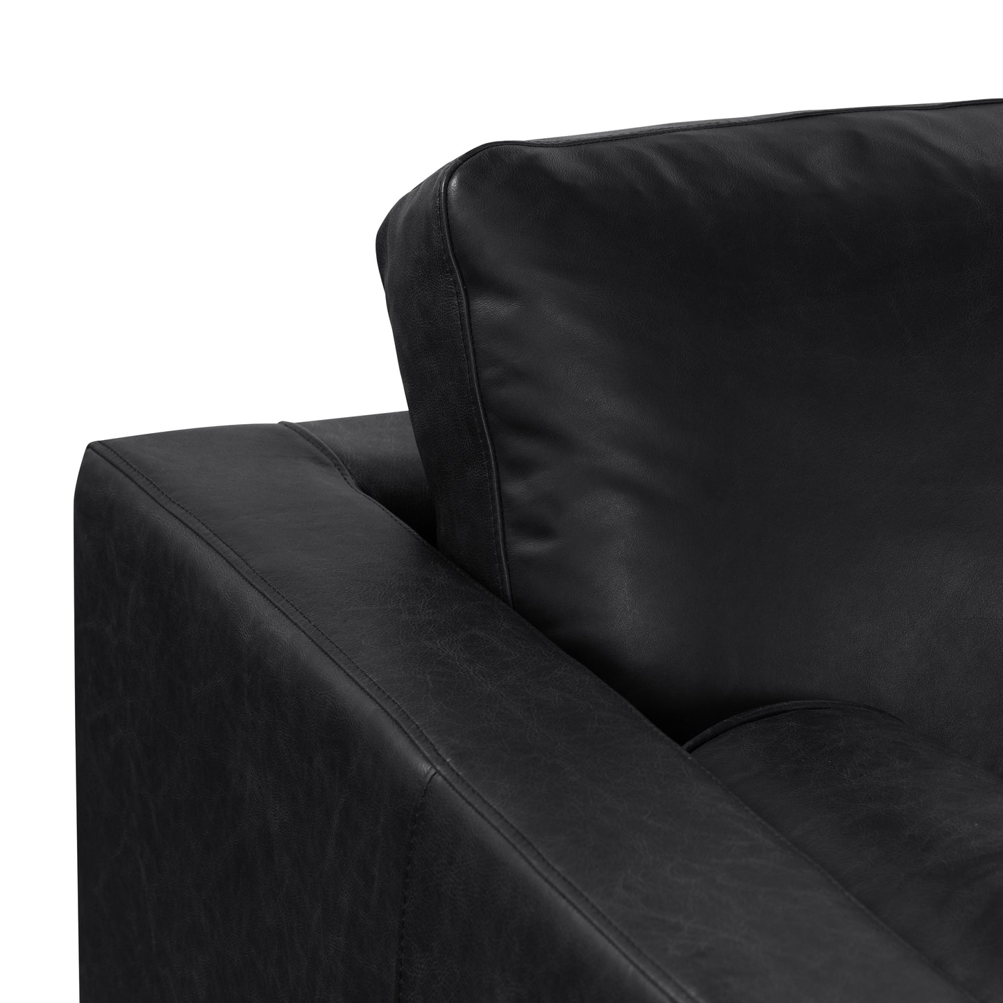 Napa 88.5” Leather Sofa | Onyx Black