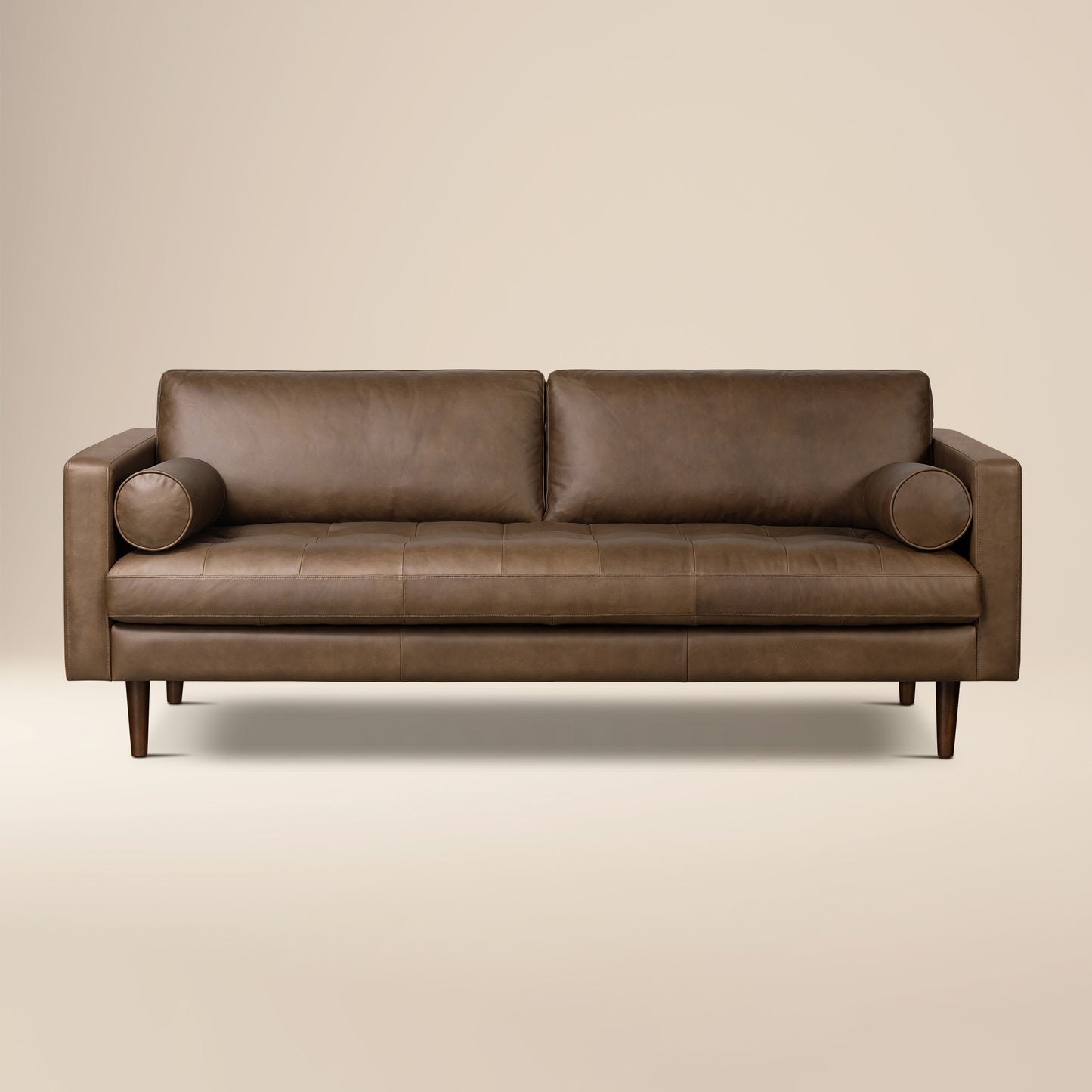 Napa 88.5” Leather Sofa | Cocoa Brown