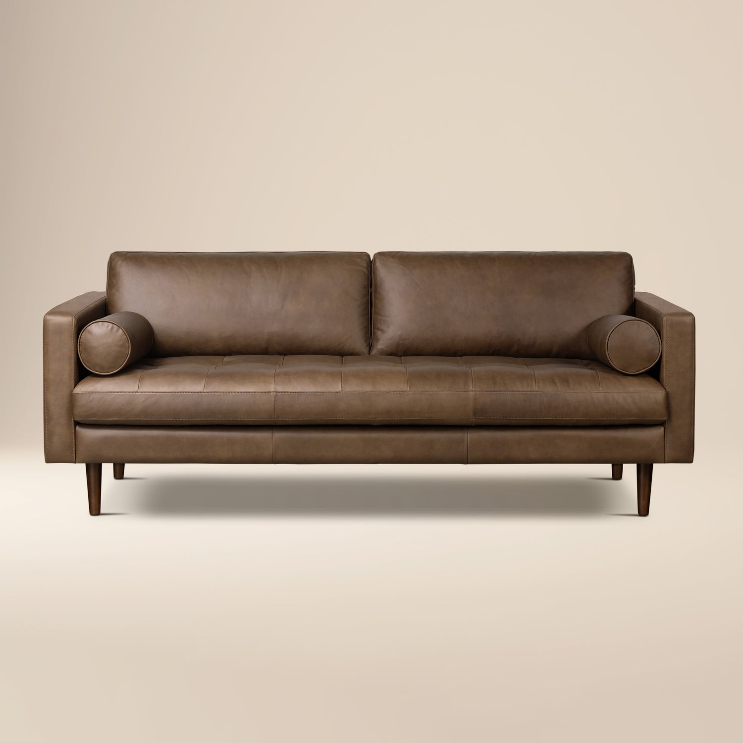 Napa 88.5” Leather Sofa | Cocoa Brown 