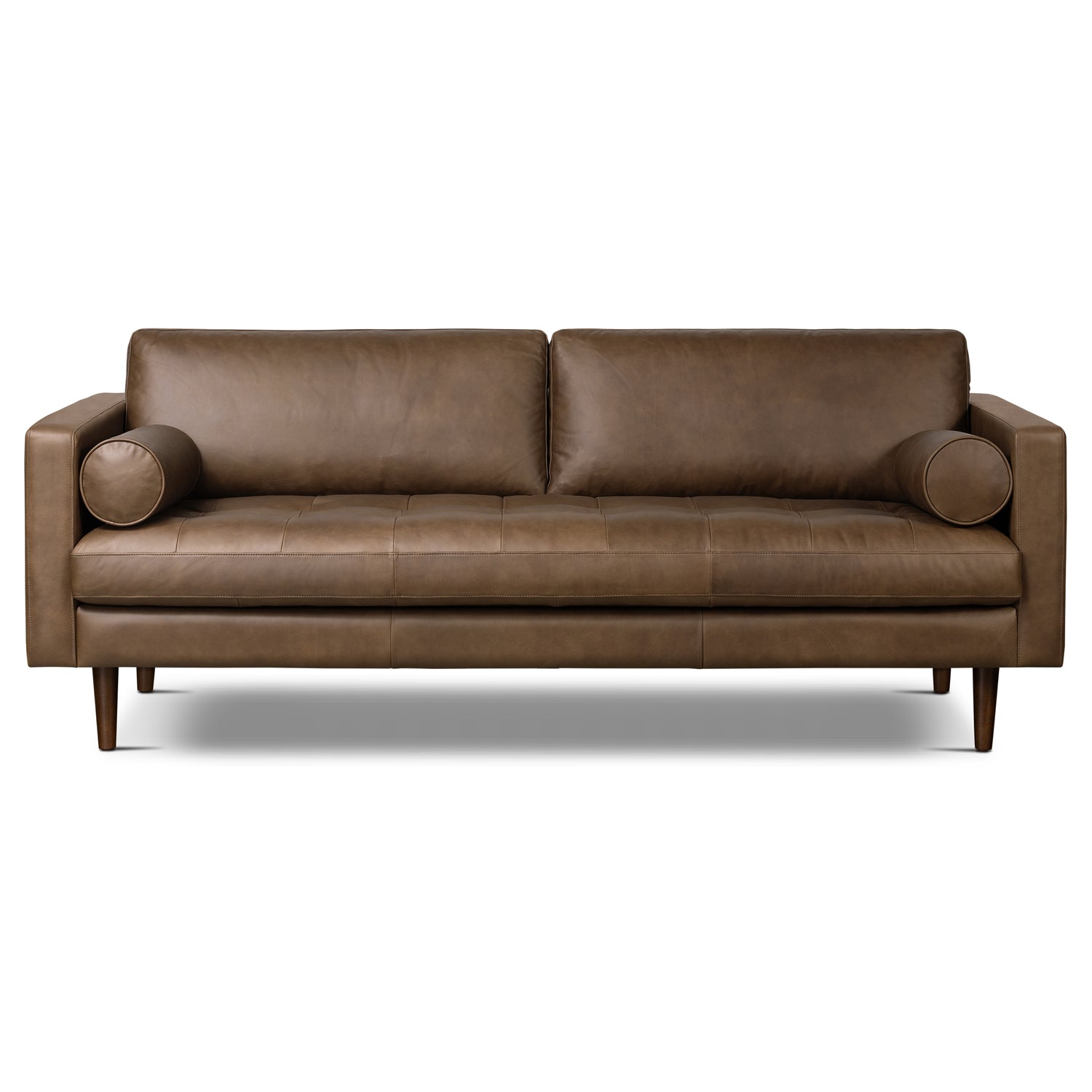 Napa 88.5” Leather Sofa | Cocoa Brown 
