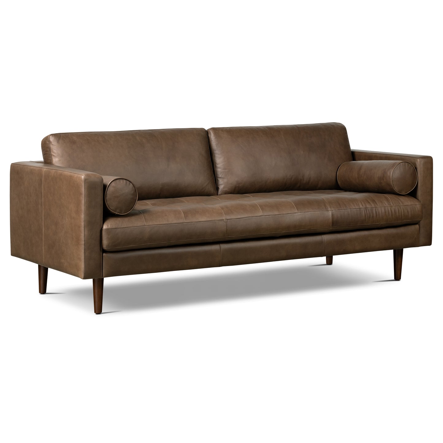 Napa 88.5” Leather Sofa | Cocoa Brown