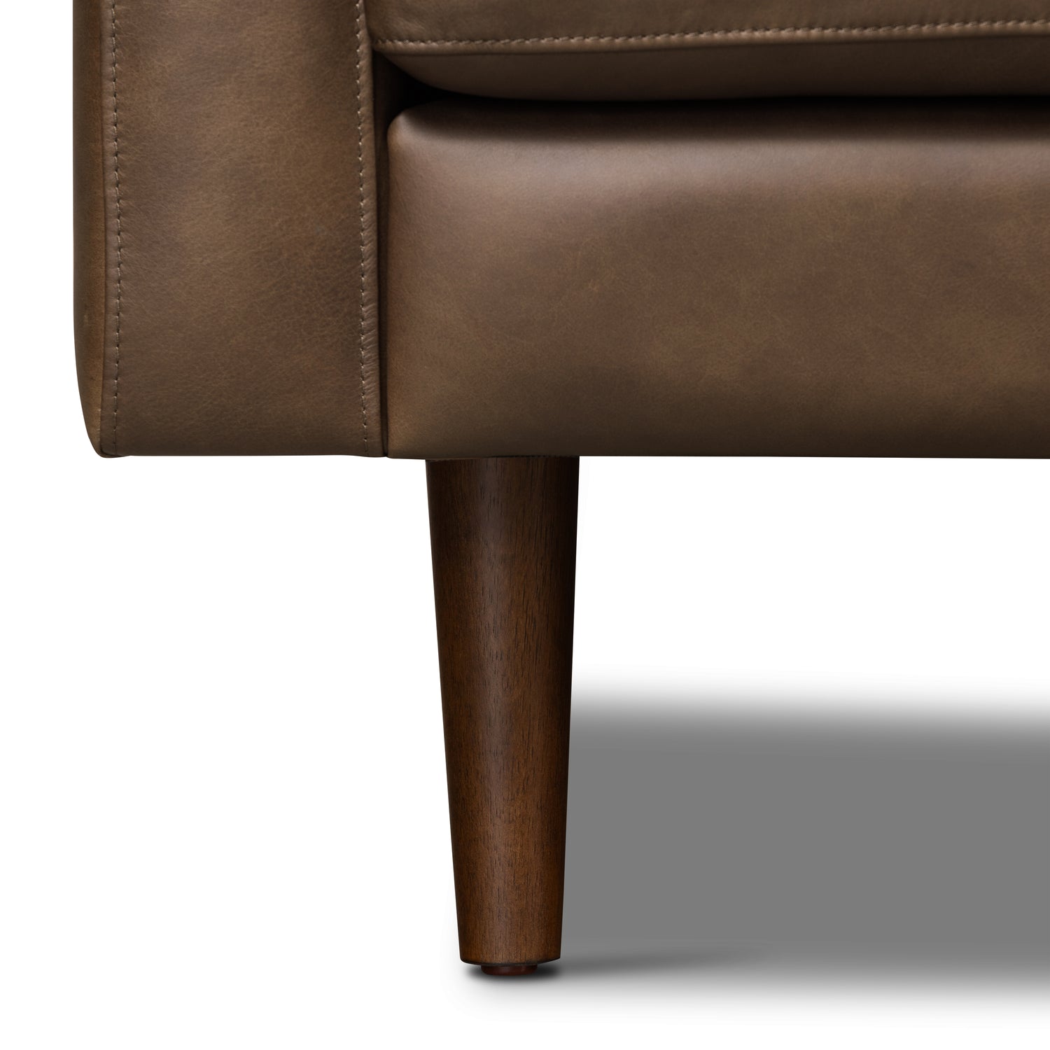 Napa 88.5” Leather Sofa | Cocoa Brown 