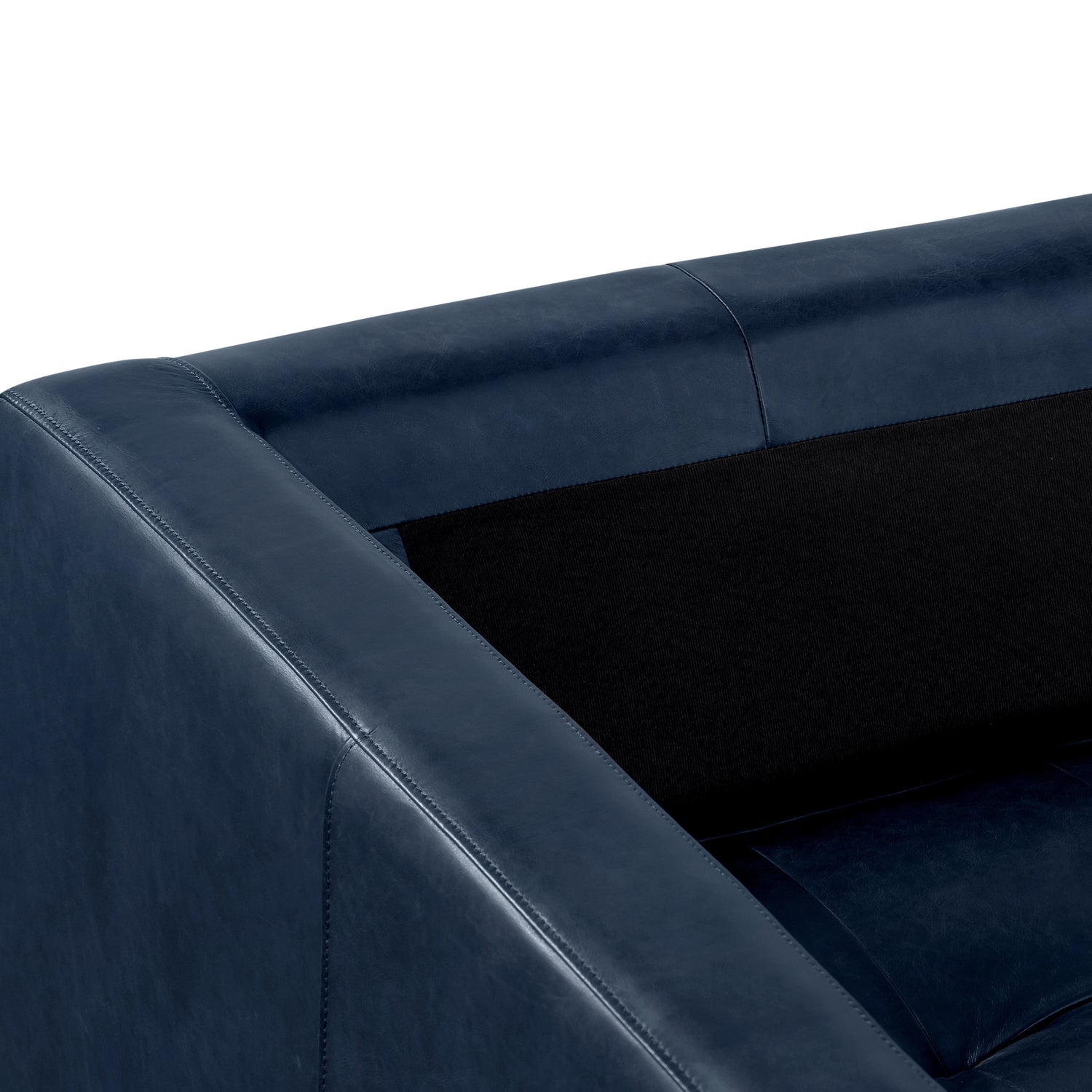 Napa 88.5” Leather Sofa | Midnight Blue 