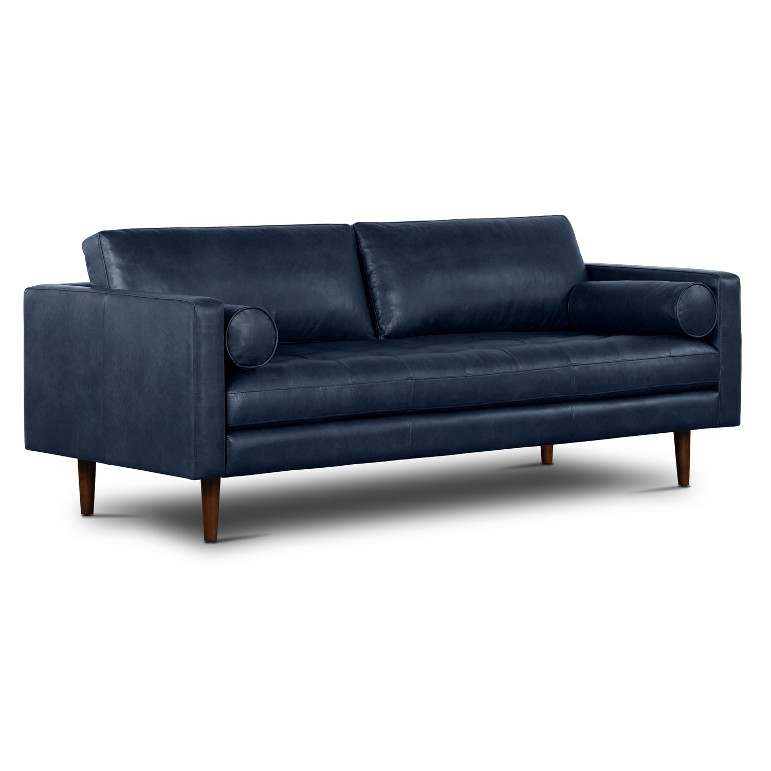 Napa 88.5” Leather Sofa | Midnight Blue 