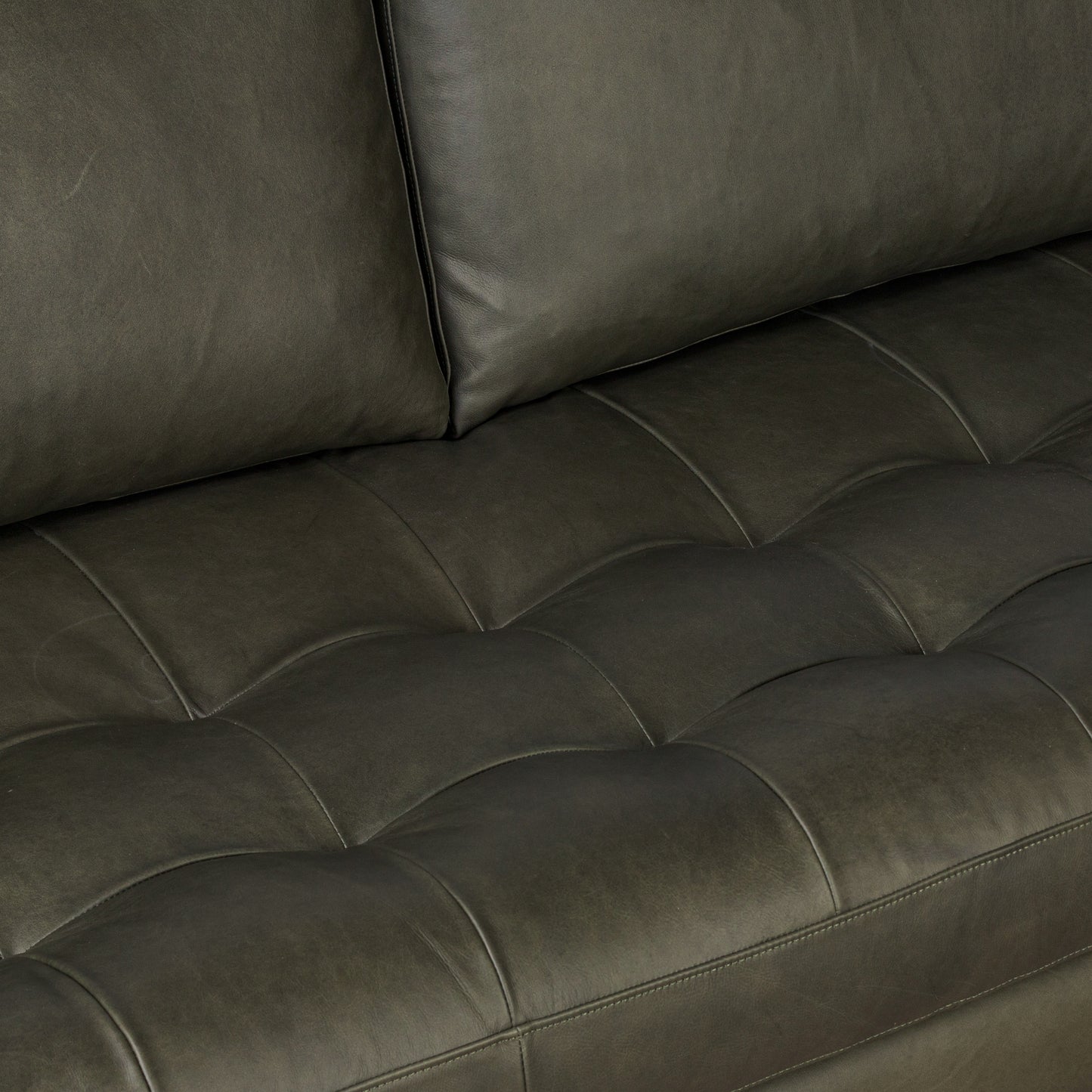 Napa 88.5” Leather Sofa | Olivine Green