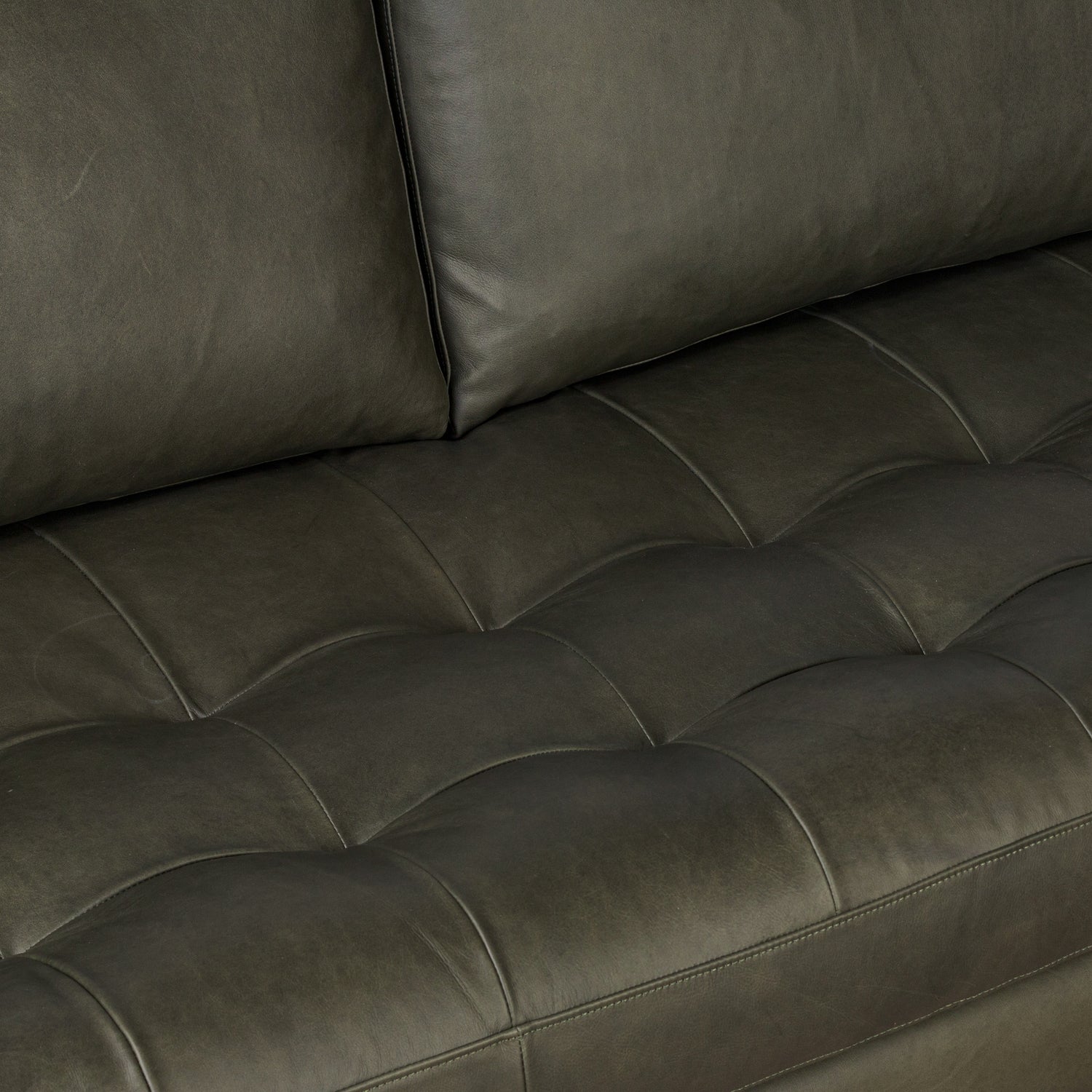 Napa 88.5” Leather Sofa | Olivine Green 