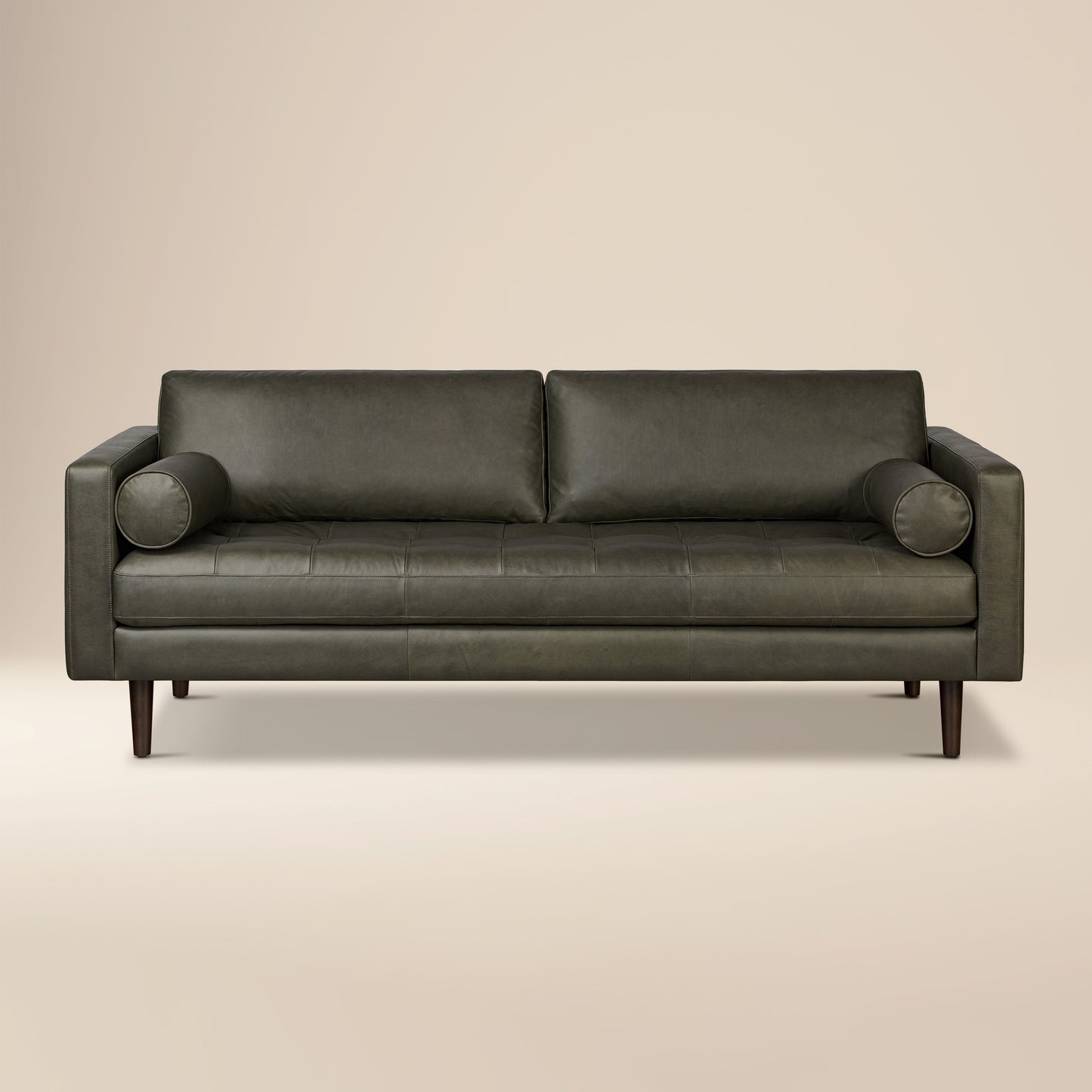 Napa 88.5” Leather Sofa | Olivine Green