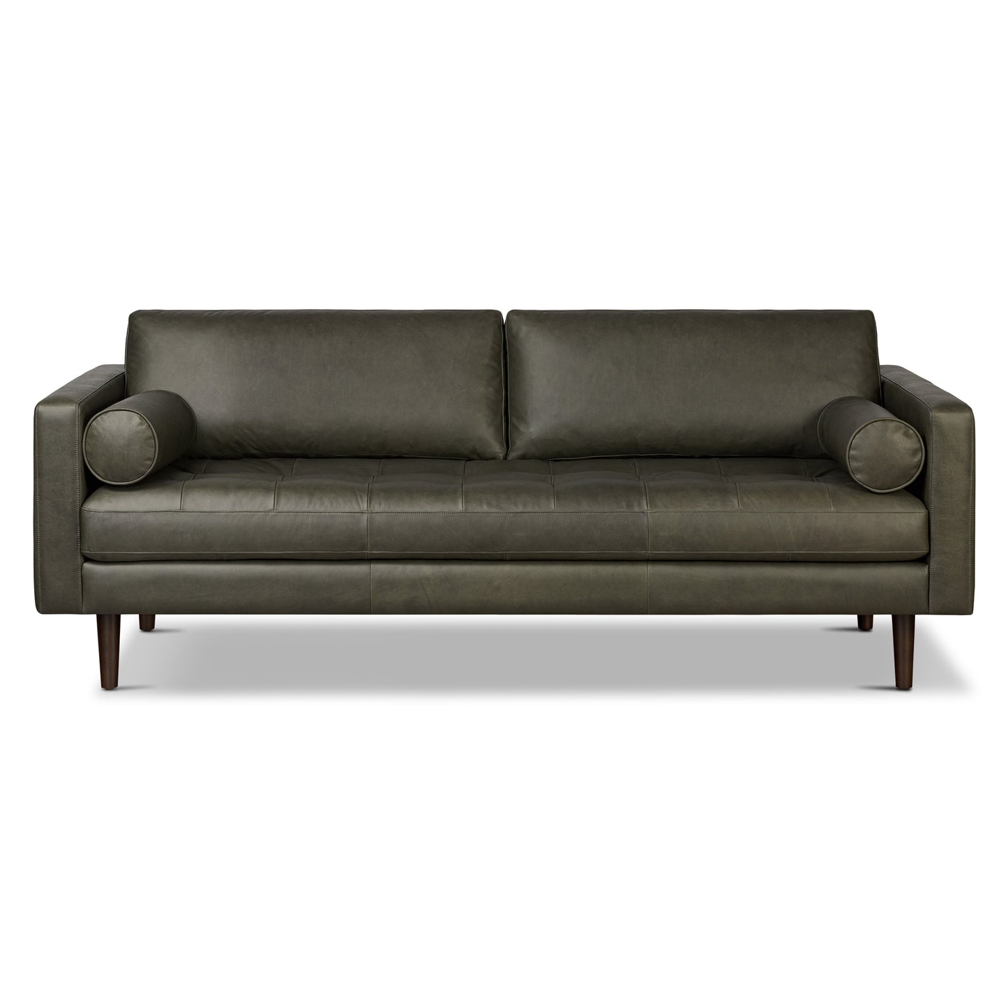 Napa 88.5” Leather Sofa | Olivine Green